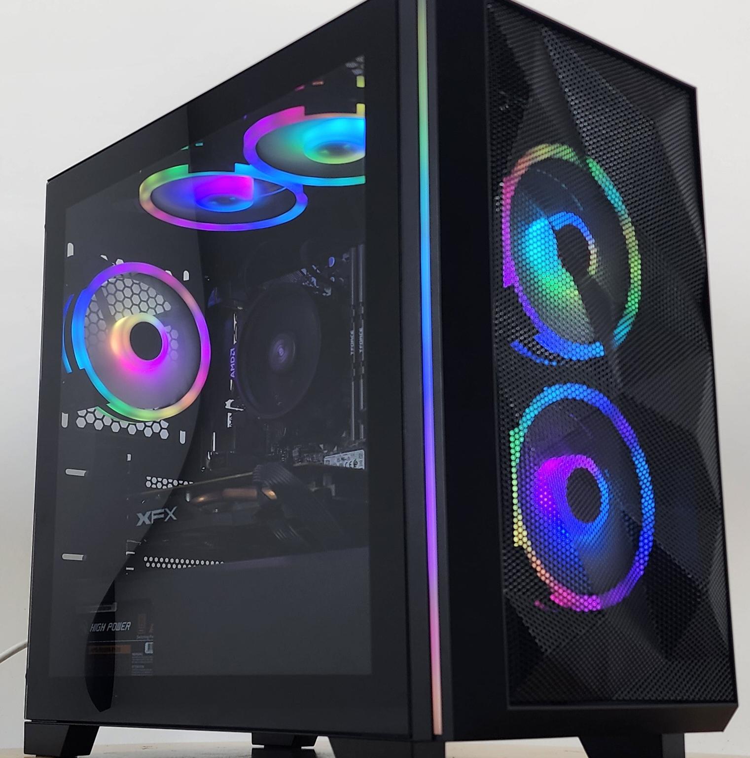 Gaming PC Ryzen 3 2300X 16GB RAM 256GB SSD + 1TB HDD RX 470 8GB Win11 Computer