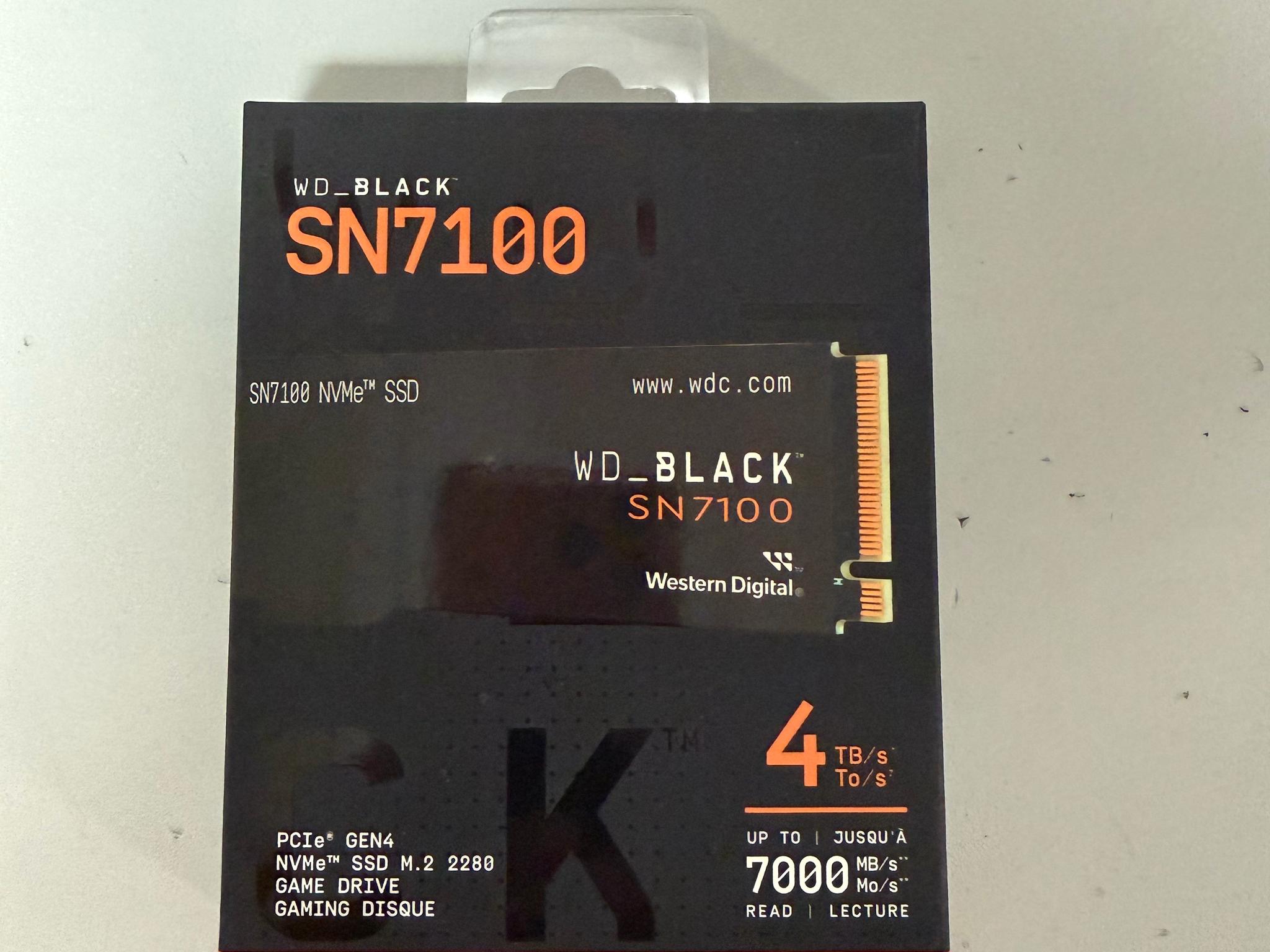 WD Black SN7100 4TB NVME SSD - NEW