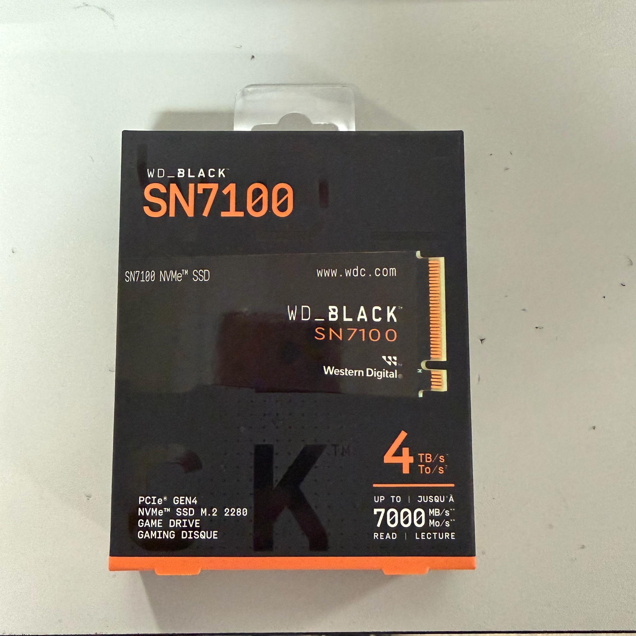 WD Black SN7100 4TB NVME SSD - NEW