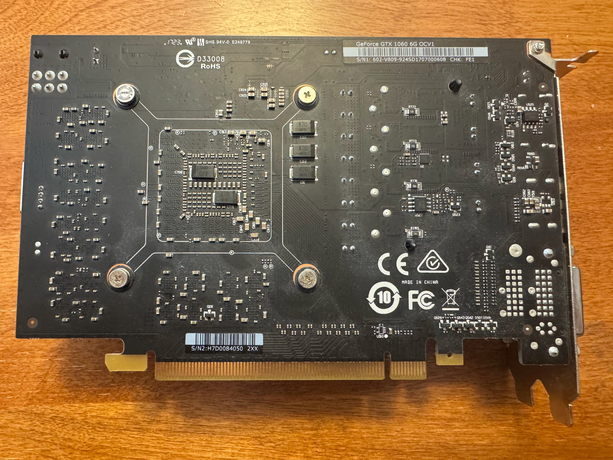 MSI GeForce GTX 1060 6G OCV1