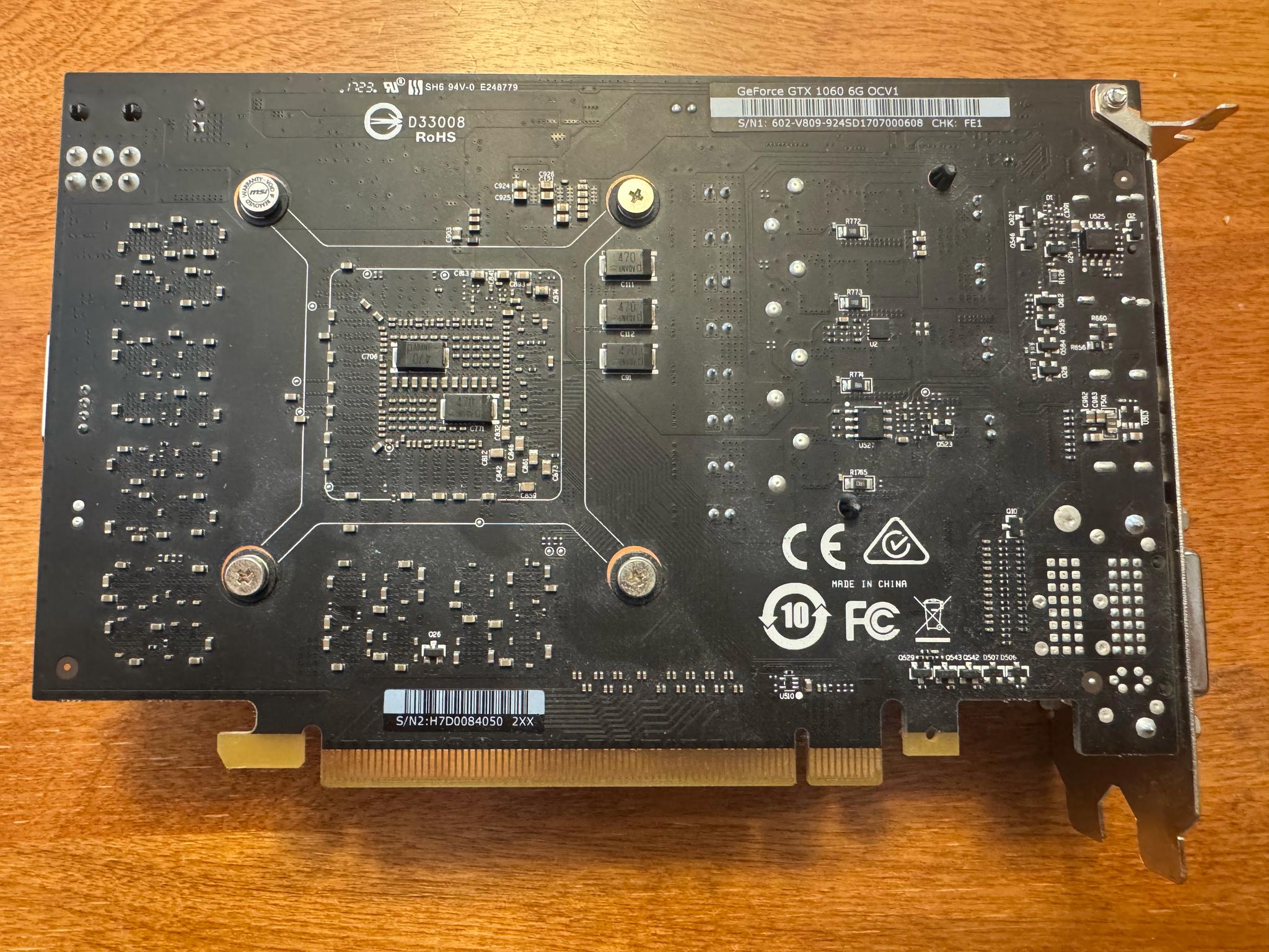 MSI GeForce GTX 1060 6G OCV1