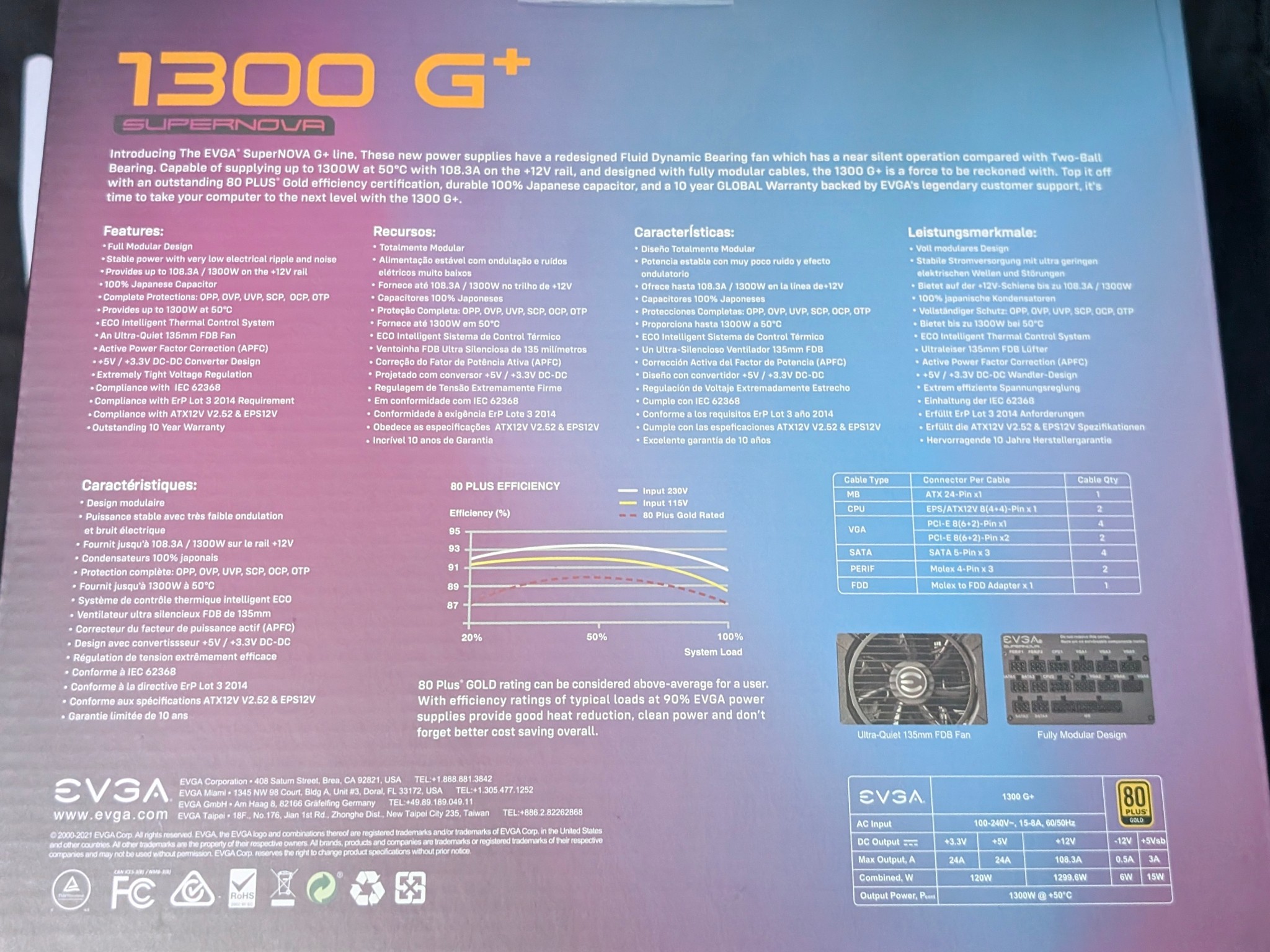 EVGA 1300 G+ Supernova