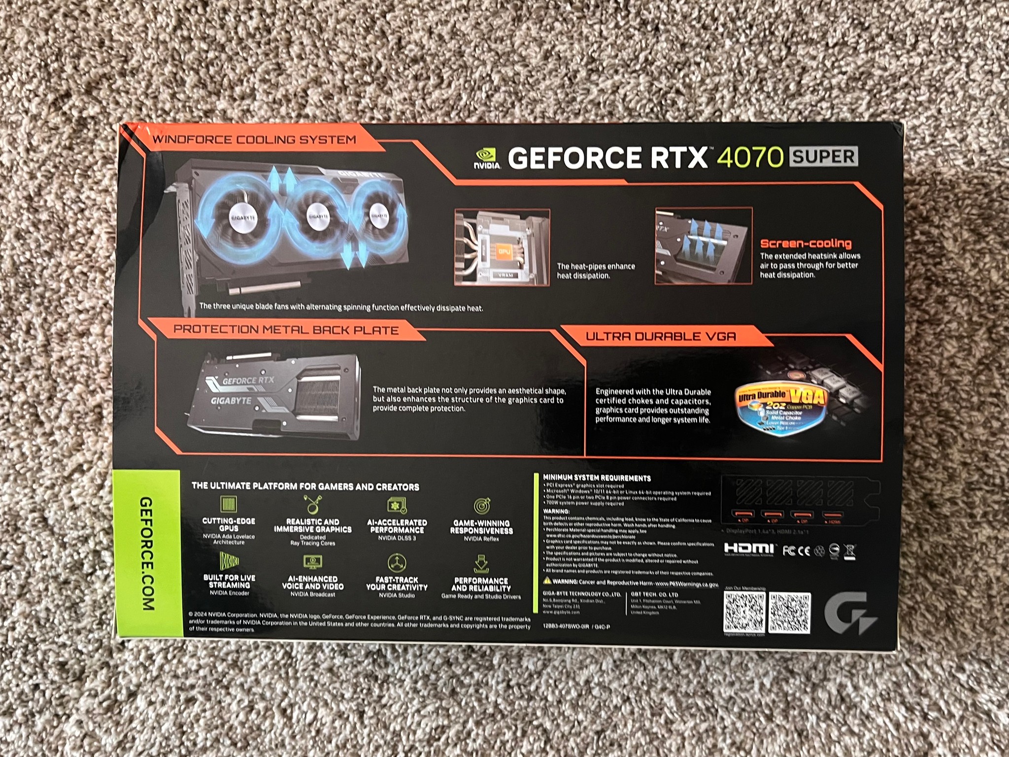 GIGABYTE WINDFORCE OC GeForce RTX 4070 SUPER