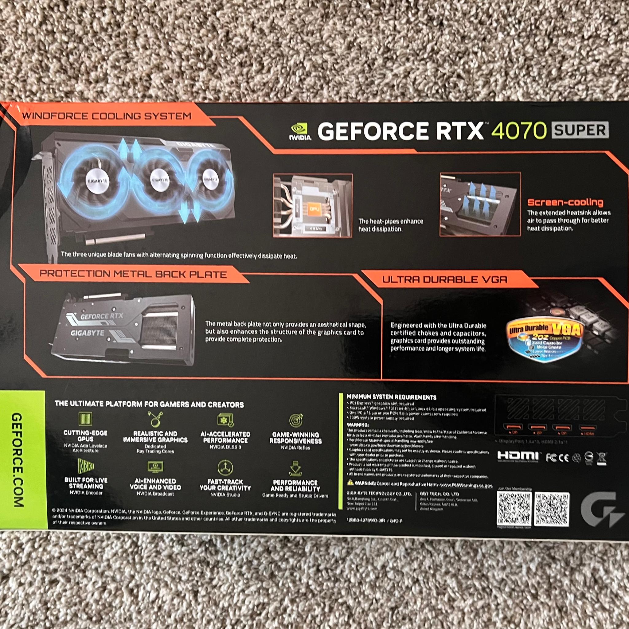 GIGABYTE WINDFORCE OC GeForce RTX 4070 SUPER