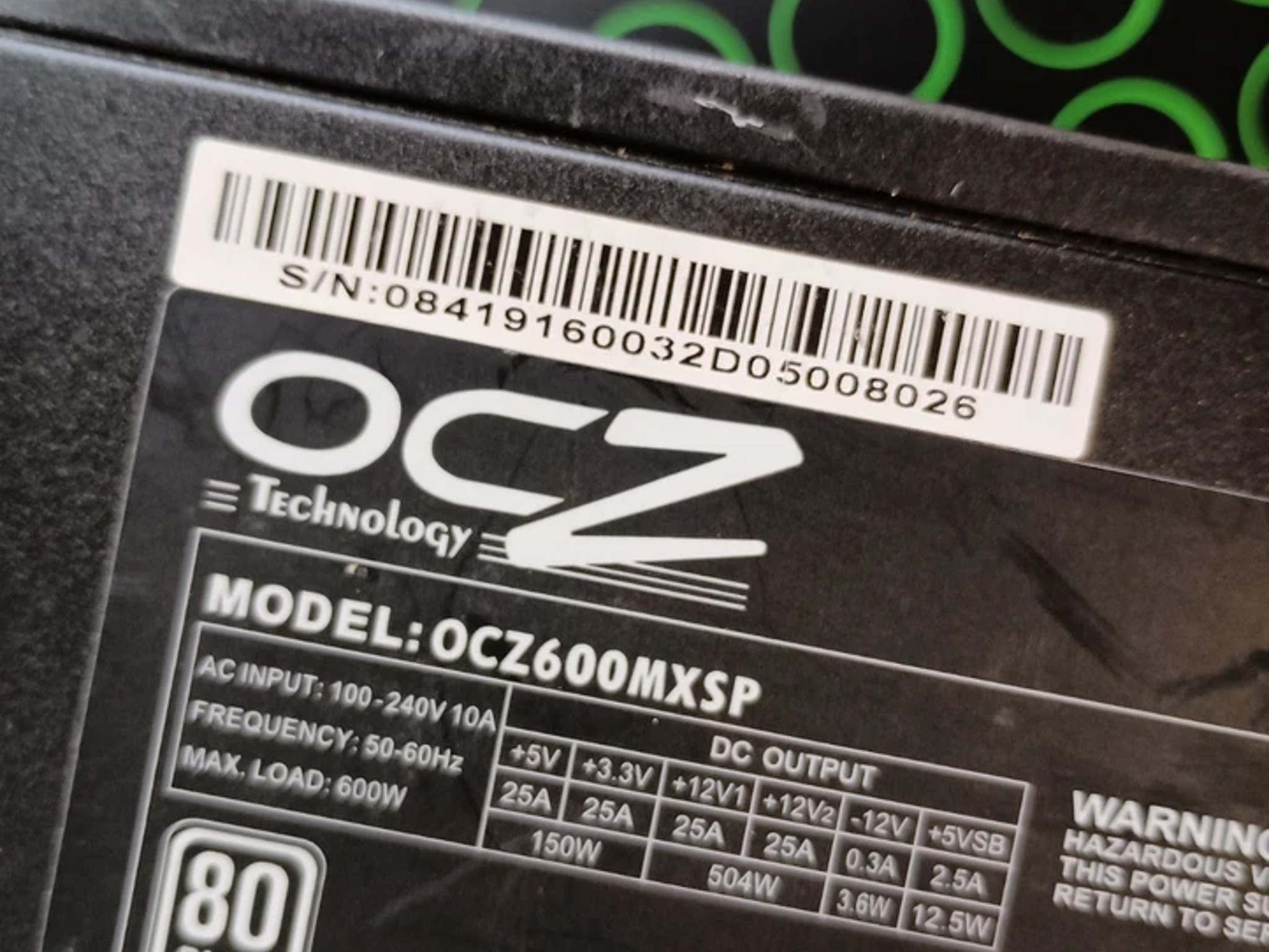 OCZ Mod XStream Pro 600W Modular 80+ ATX Power Supply