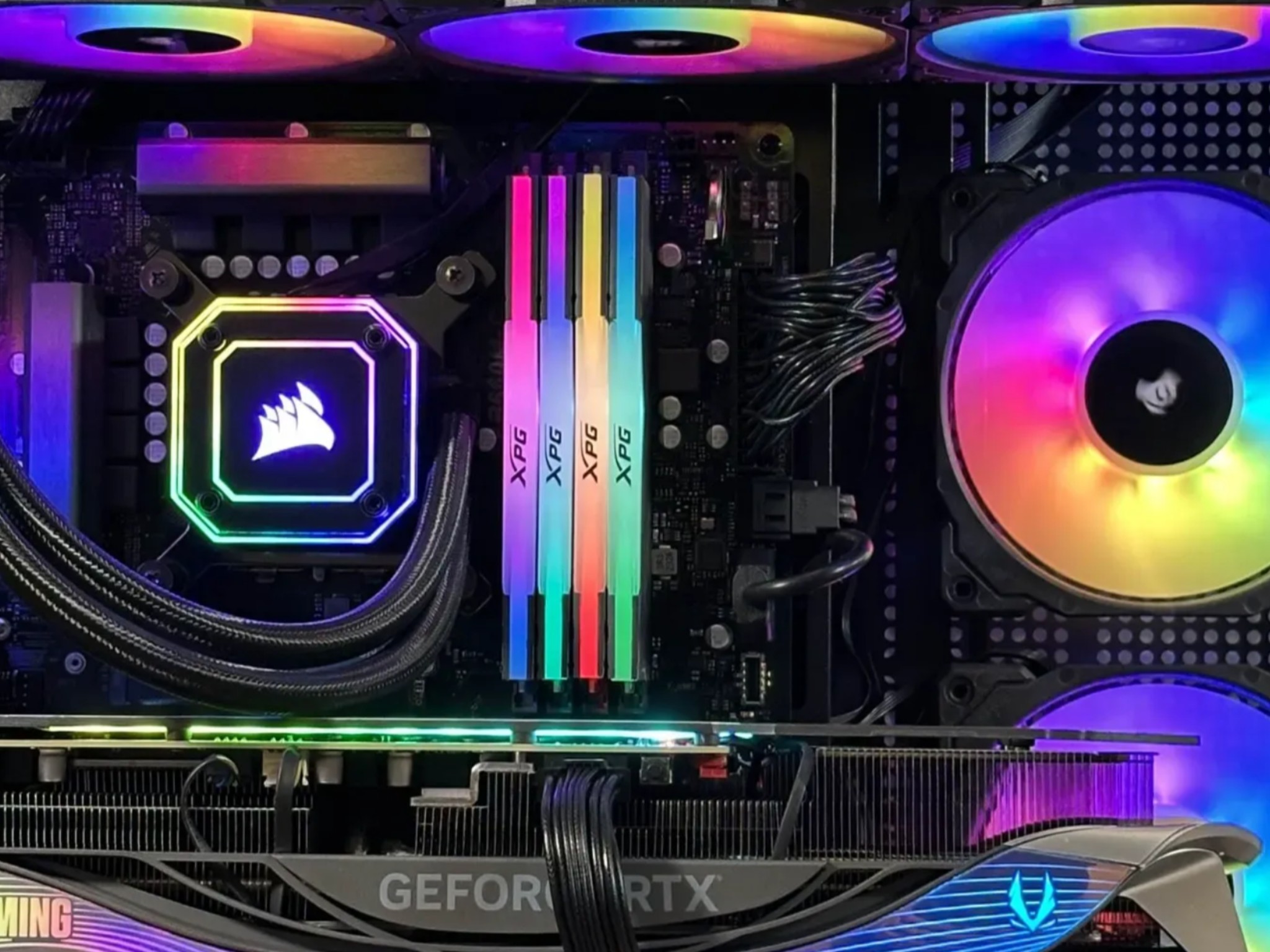 XPG D50 RGB 32GB (4X8GB) DDR4 3200MHz Desktop Memory