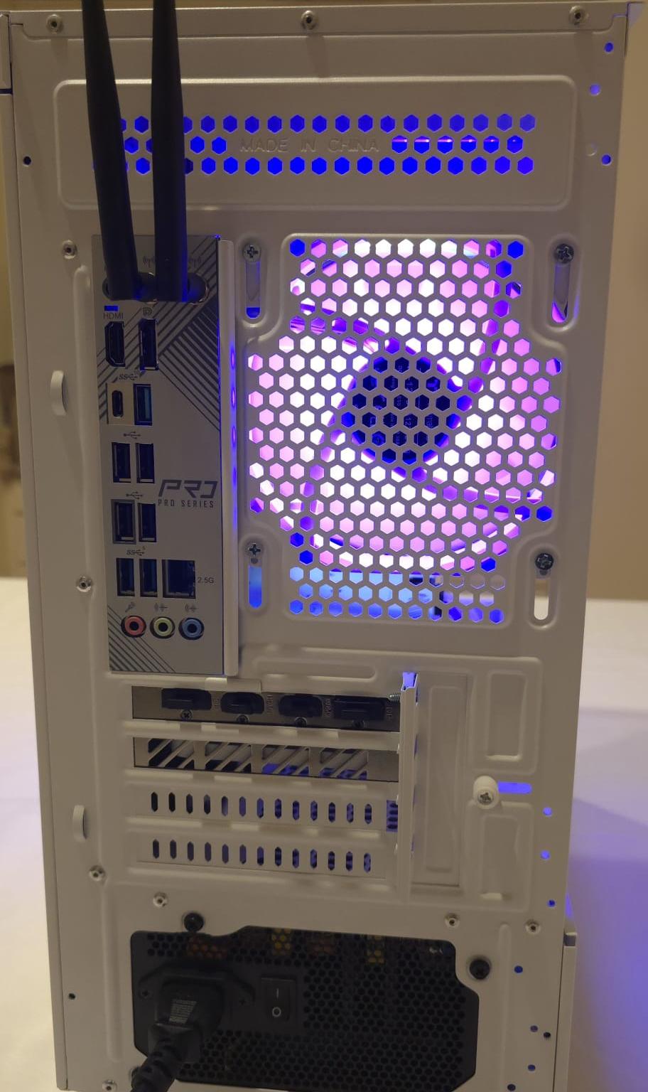 Custom White ARGB Gaming PC – Sleek, Powerful, and Ready to Go