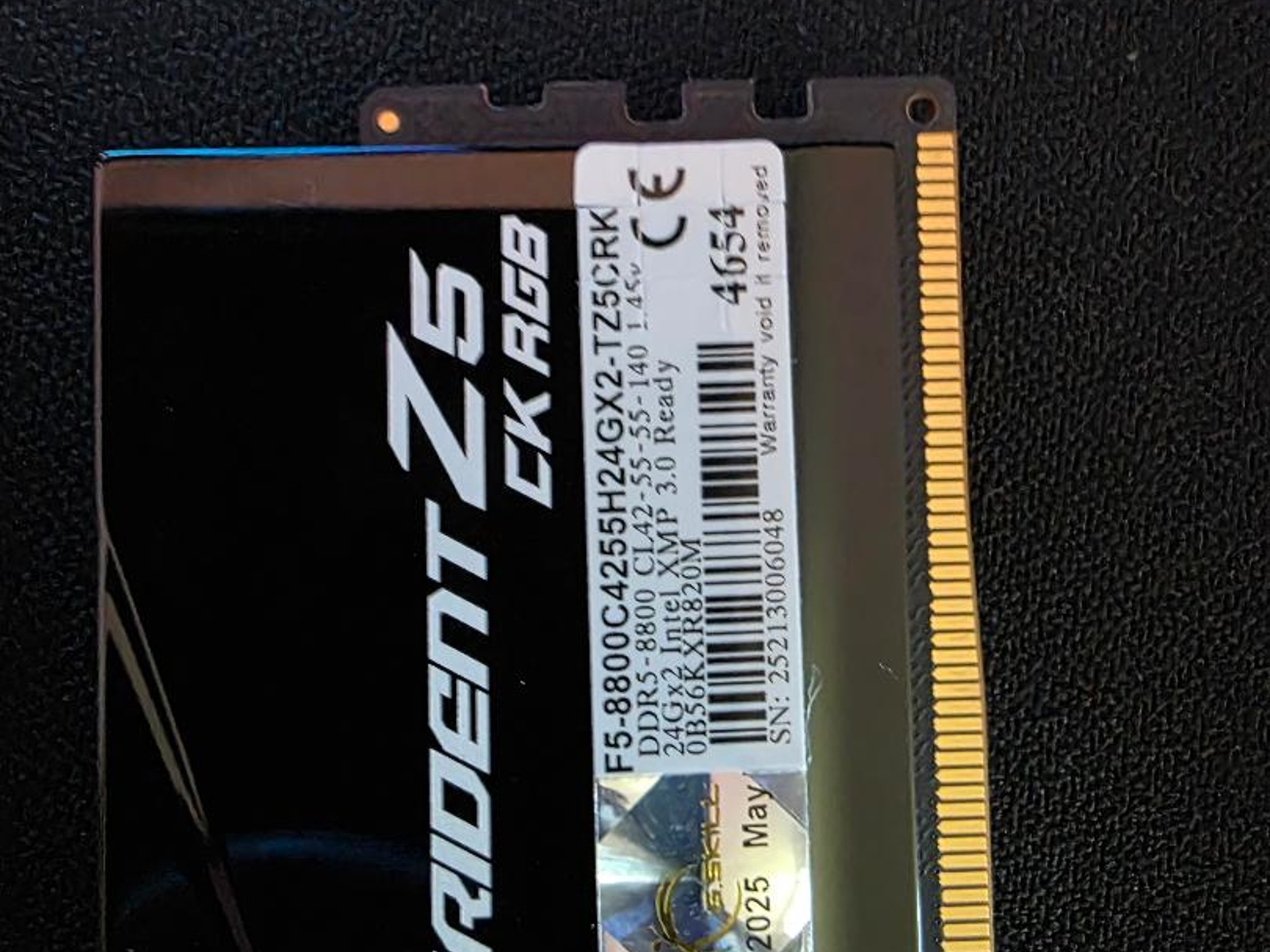 48gb 8800mhz profile + 6400mhz profile CUDIMM G Skill Trident Z5 ARGB