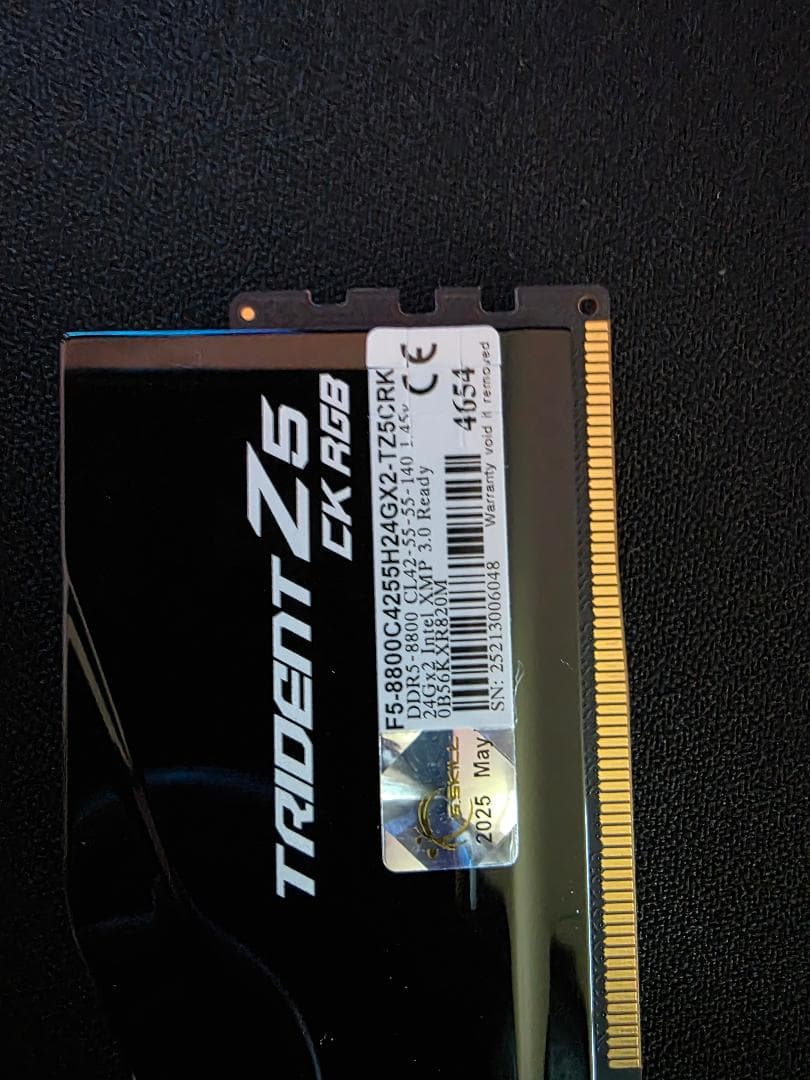 48gb 8800mhz profile + 6400mhz profile CUDIMM G Skill Trident Z5 ARGB