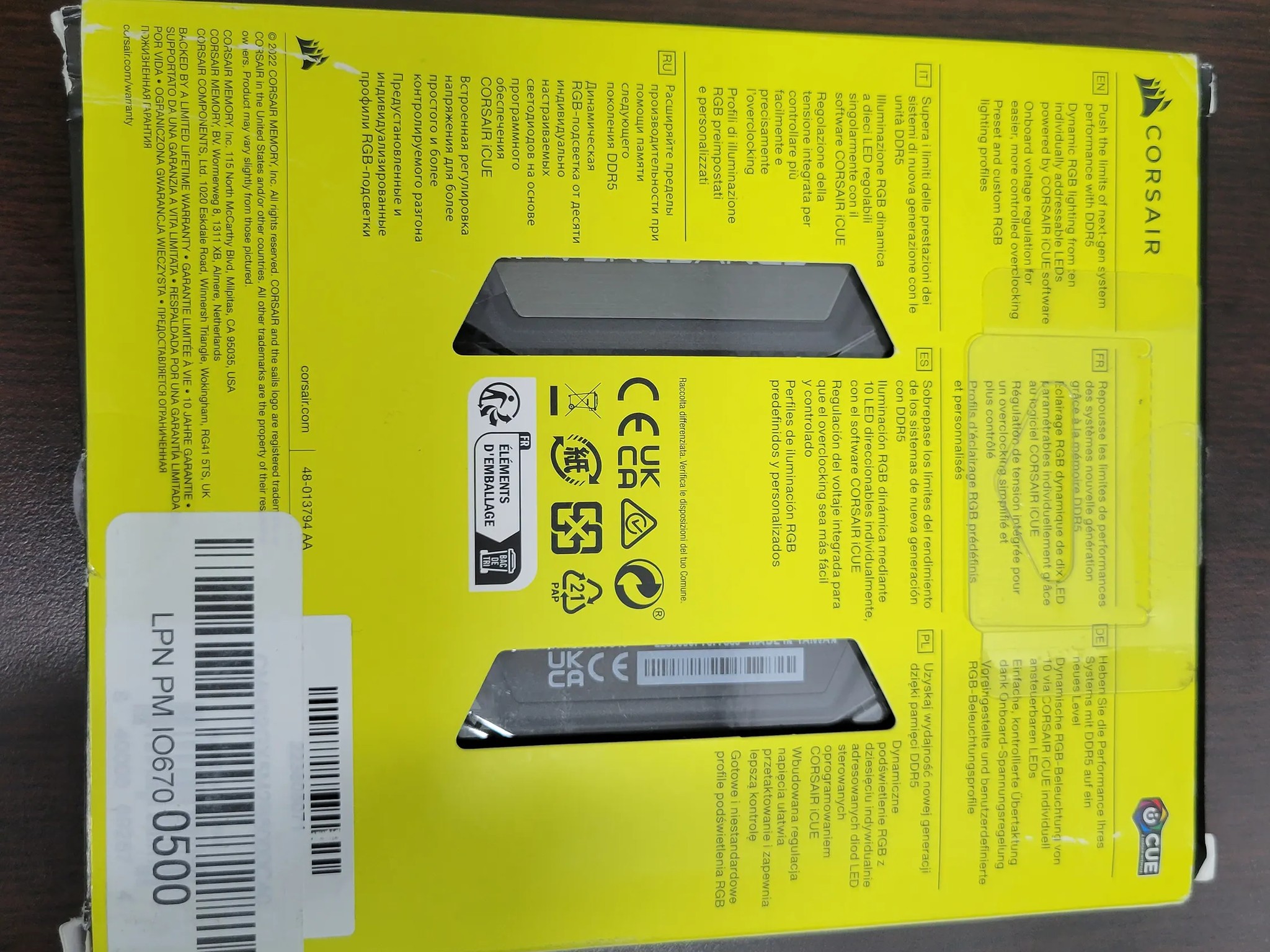 Corsair Vengeance ddr5 32 gb kit 16GB x2 6000 mhz led