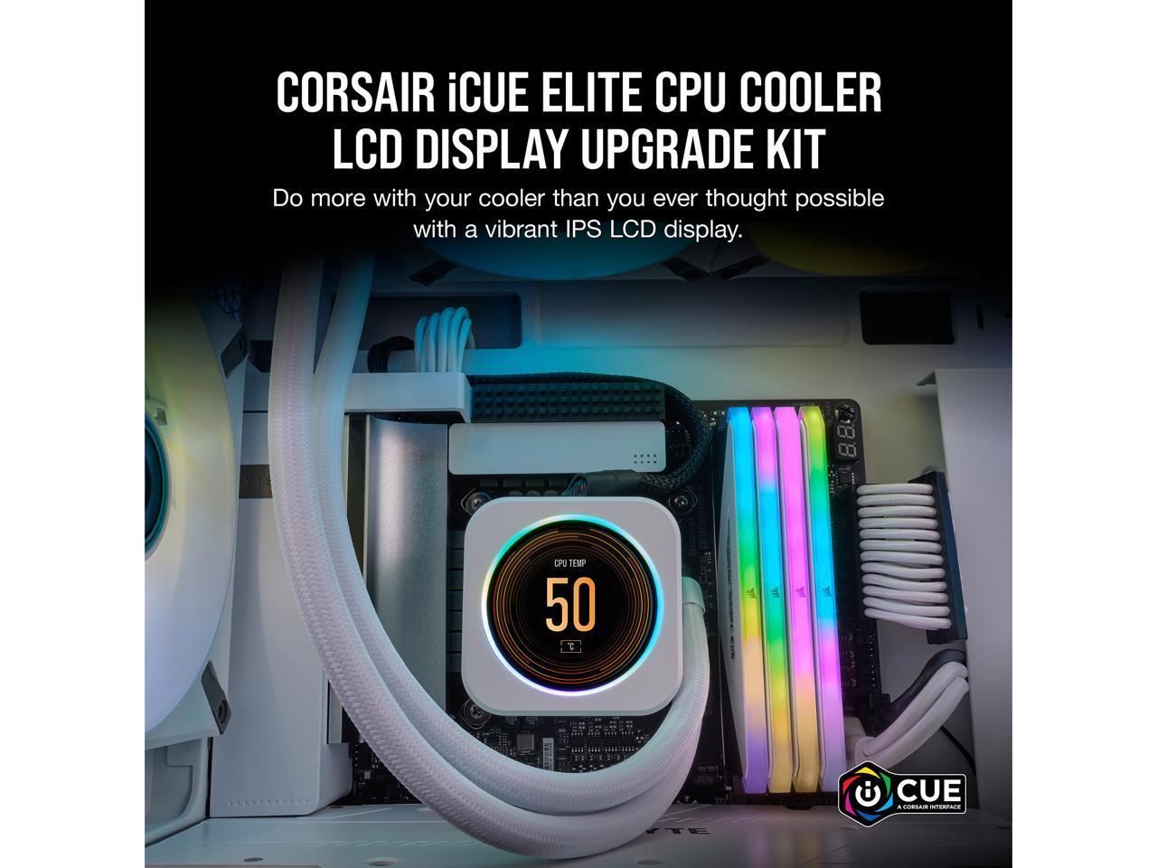 (SALE! 🔥) Corsair iCUE H150i Elite Capellix AIO w/QL120 Fans & LCD Upgrade (White)