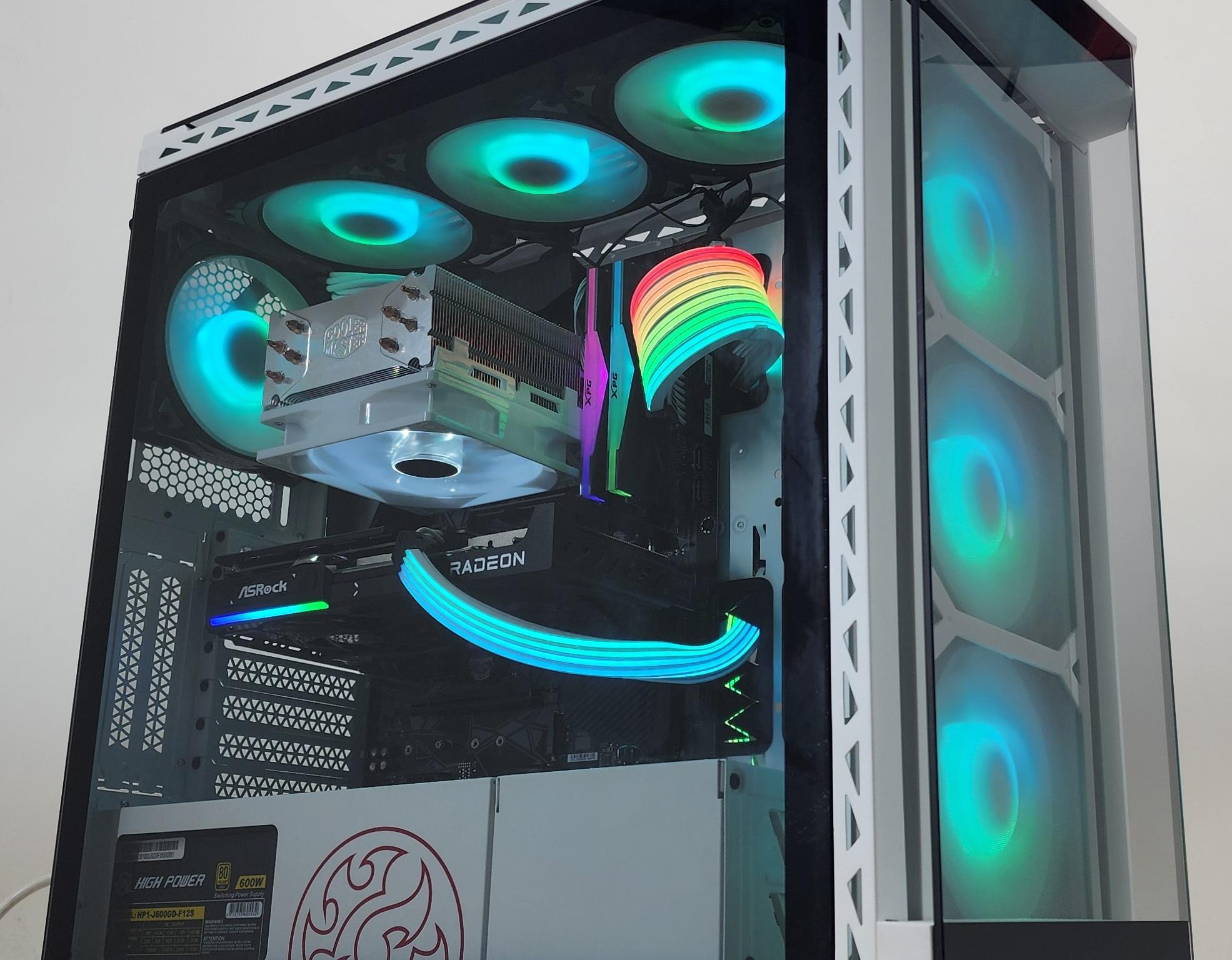 Gaming PC Ryzen 7 5700  32GB RAM 1TB SSD RX 9060 XT 16GB Windows 11 Computer