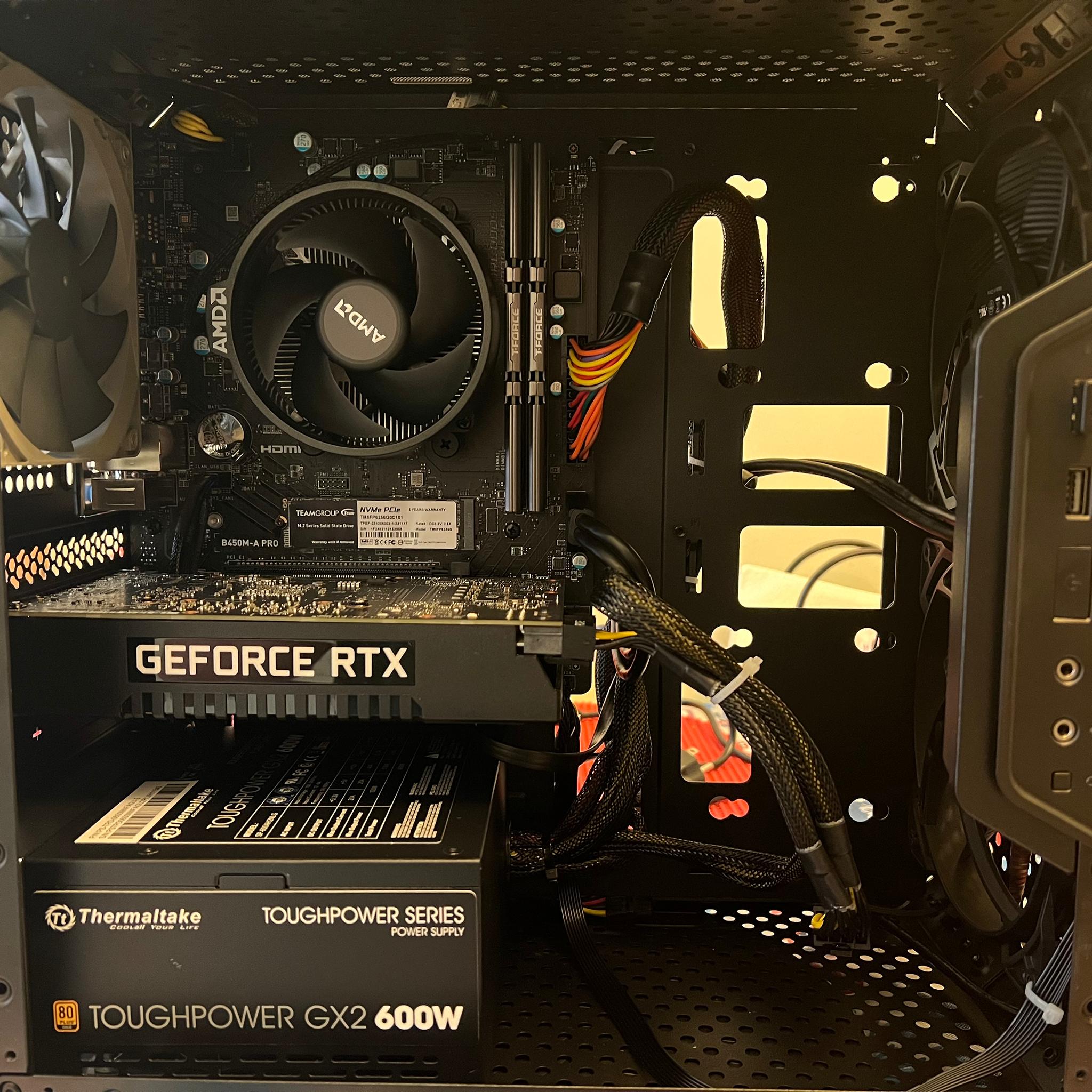 Custom Gaming PC Affordable Ryzen 5 5600 3.5GHz 16GB RAM 1.25GB SSD RTX 2060 6GB