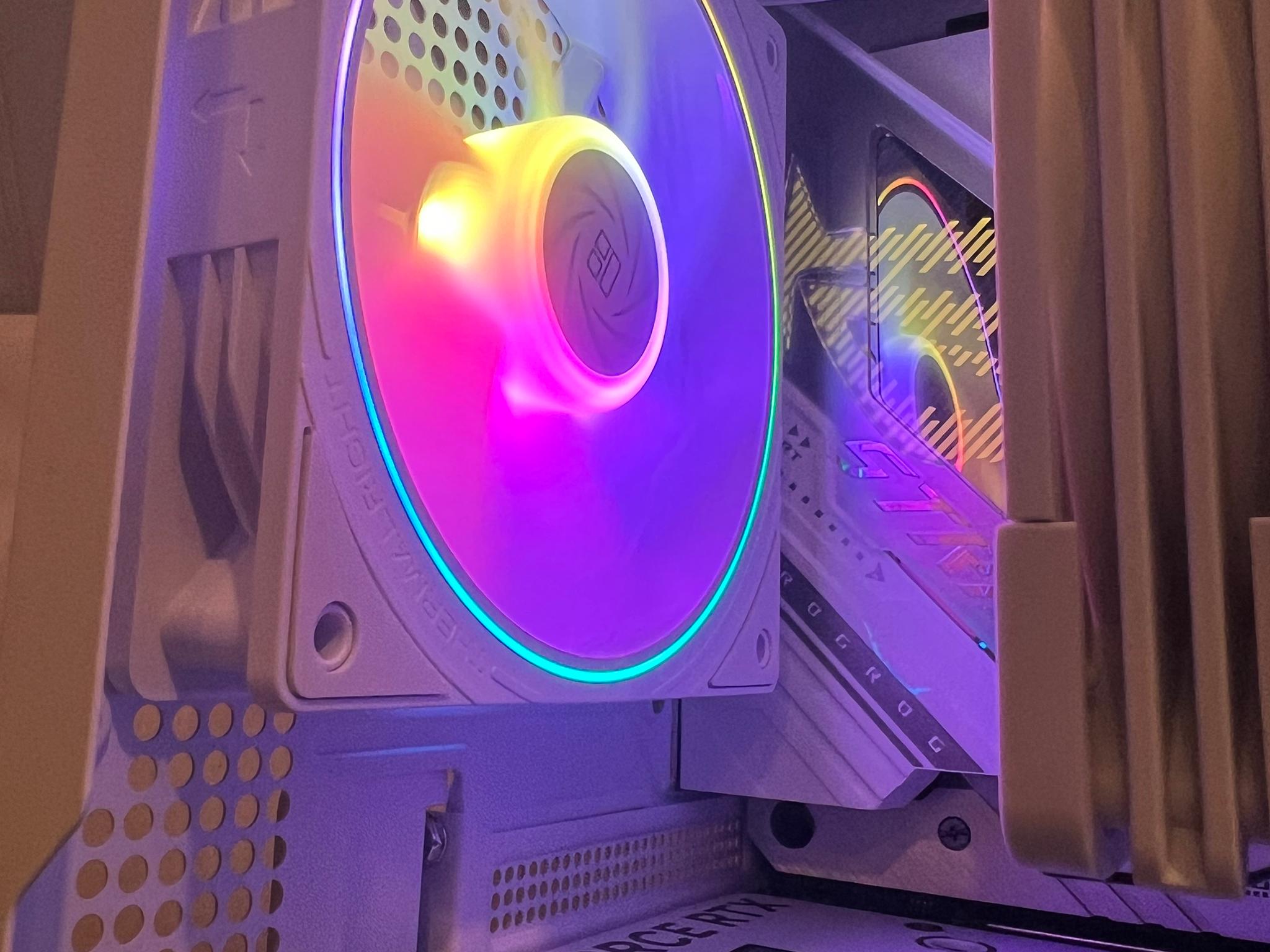"Space Age" Intel I5 13600kf, RTX 4070, 32gb ddr5, Wifi 6E gaming pc-Team Blue/Green