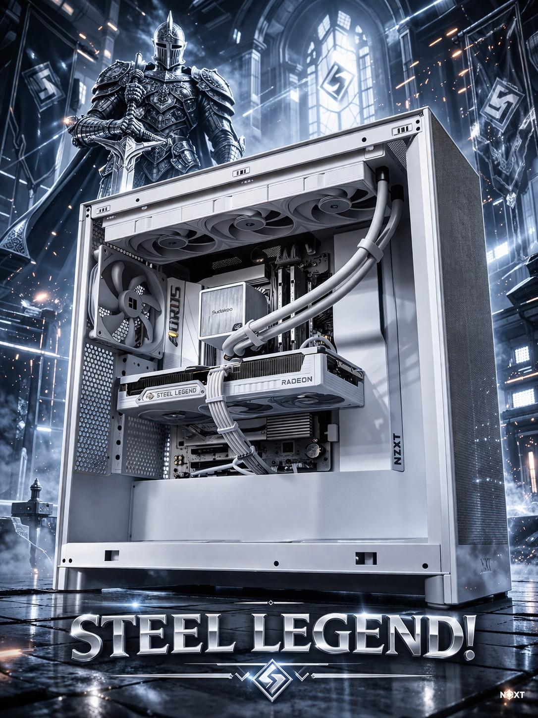 Steel Legend!⚔️ RX 9060 XT 16GB | Ryzen 5 7500F | 32GB DDR5 | 1TB Gen4 NVMe