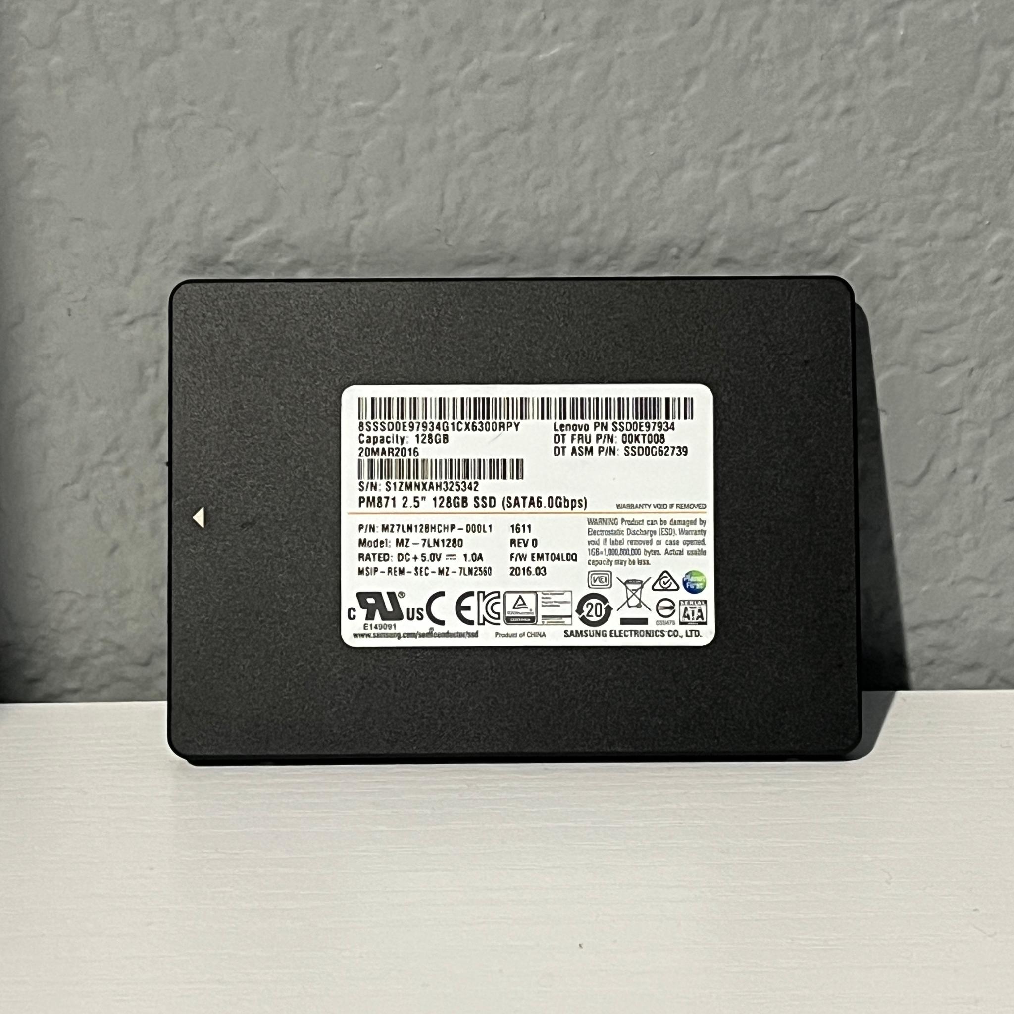Samsung 128GB 2.5” Solid State Drive