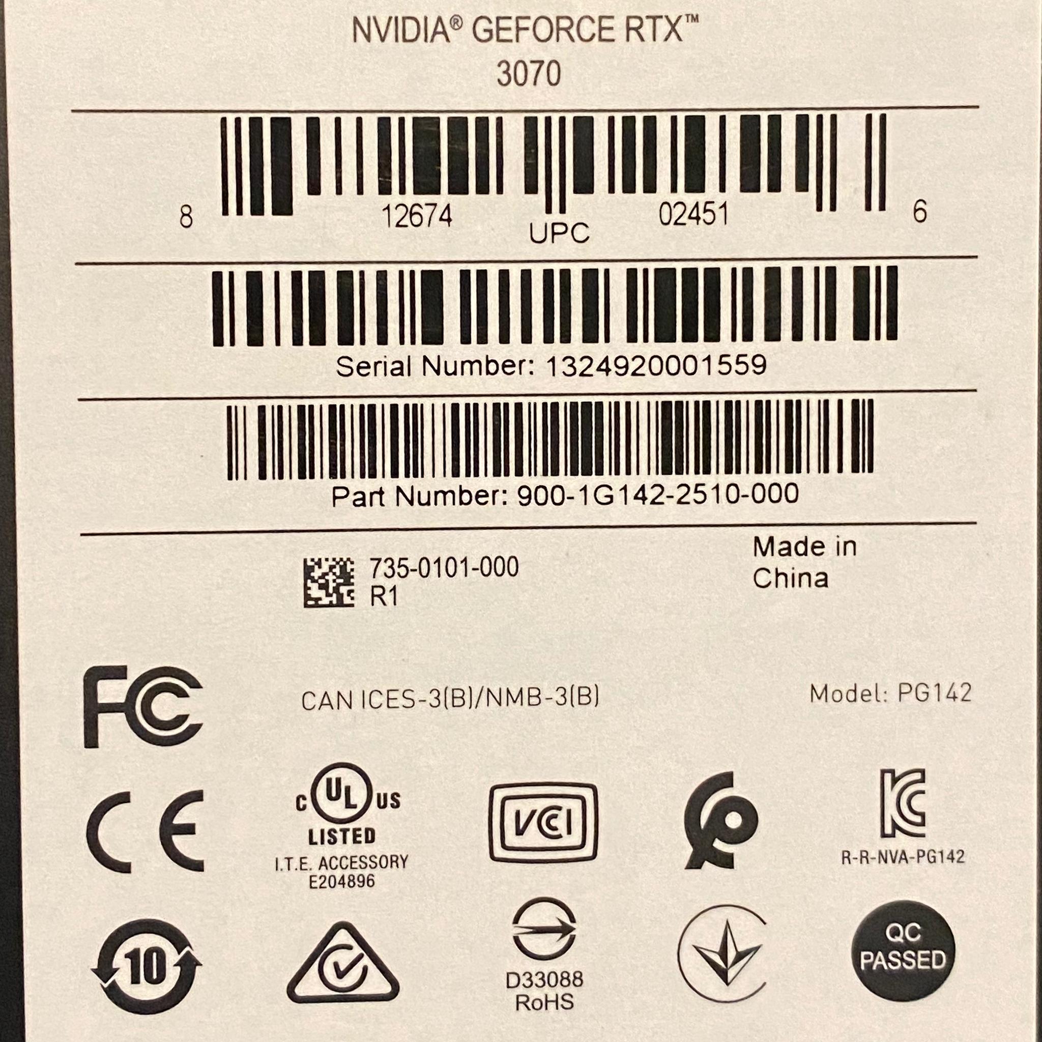 Nvidia RTX 3070 Founders Edition