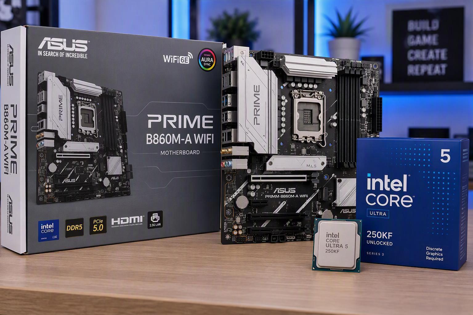 (NEW Bundle) Intel Core Ultra 5 250KF Plus, ASUS B860M-A Prime WiFi