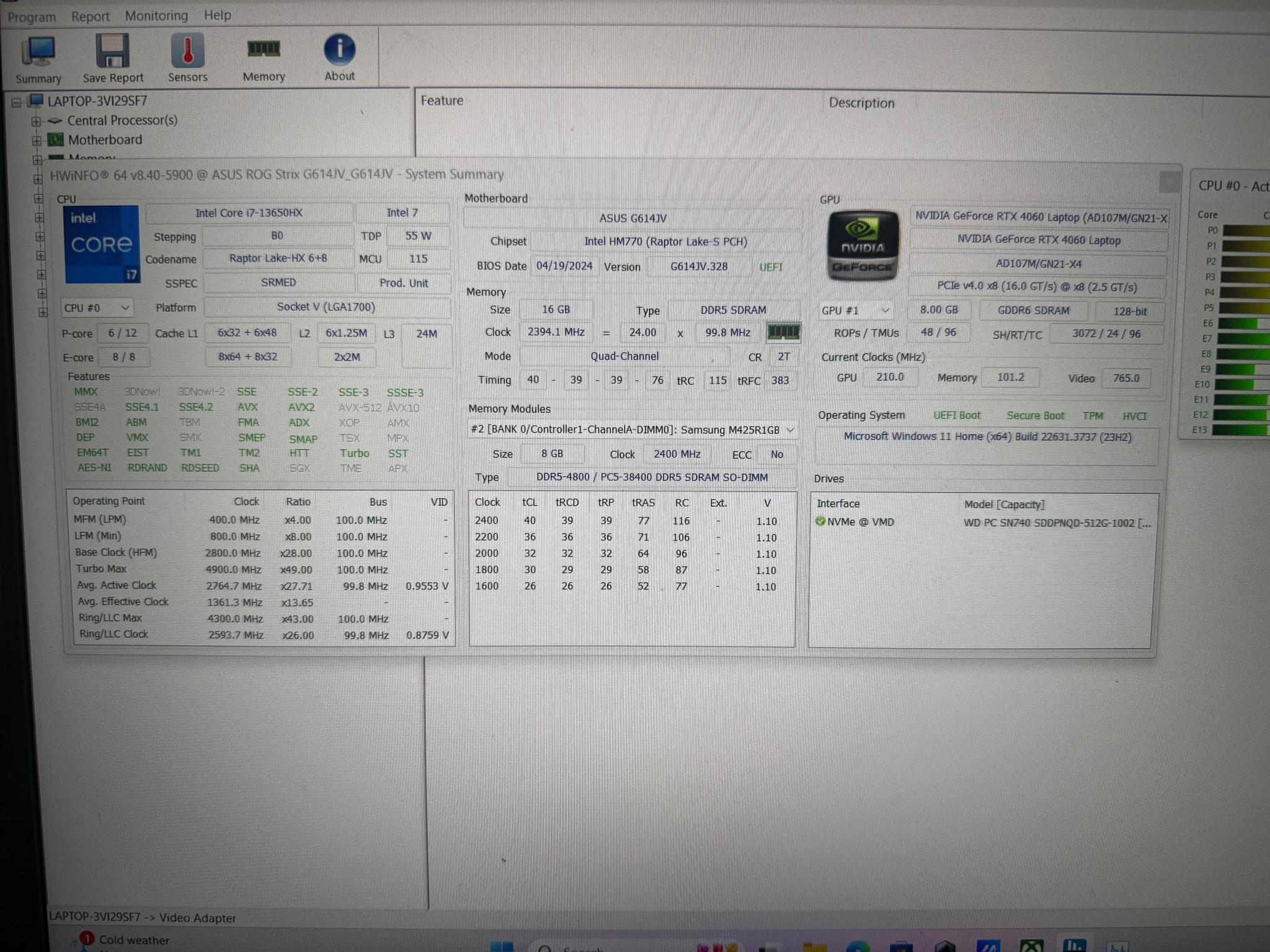 Asus Rog Strix G16 (2023) G614JV-AS73