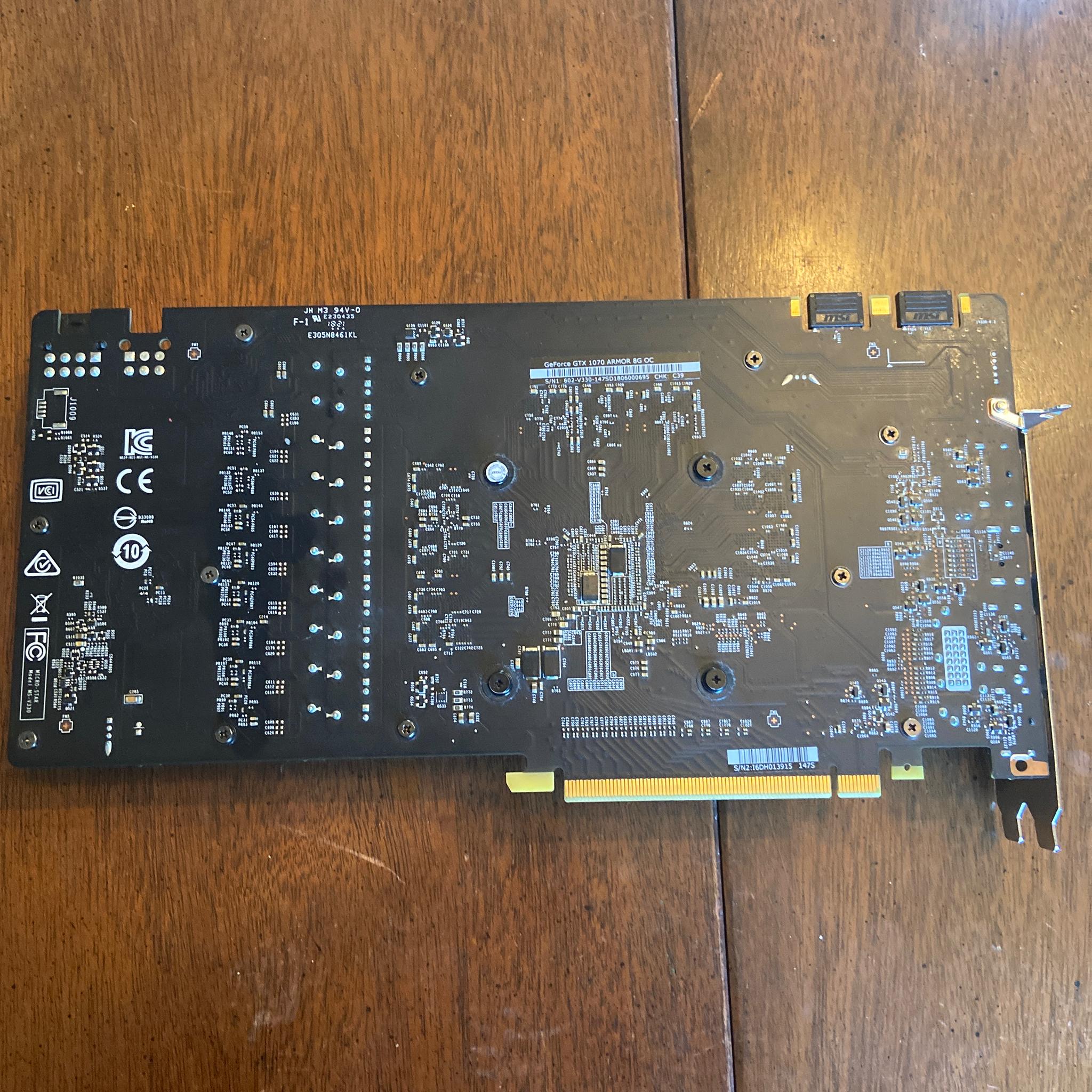 Msi Gtx 1070 8gb armor oc