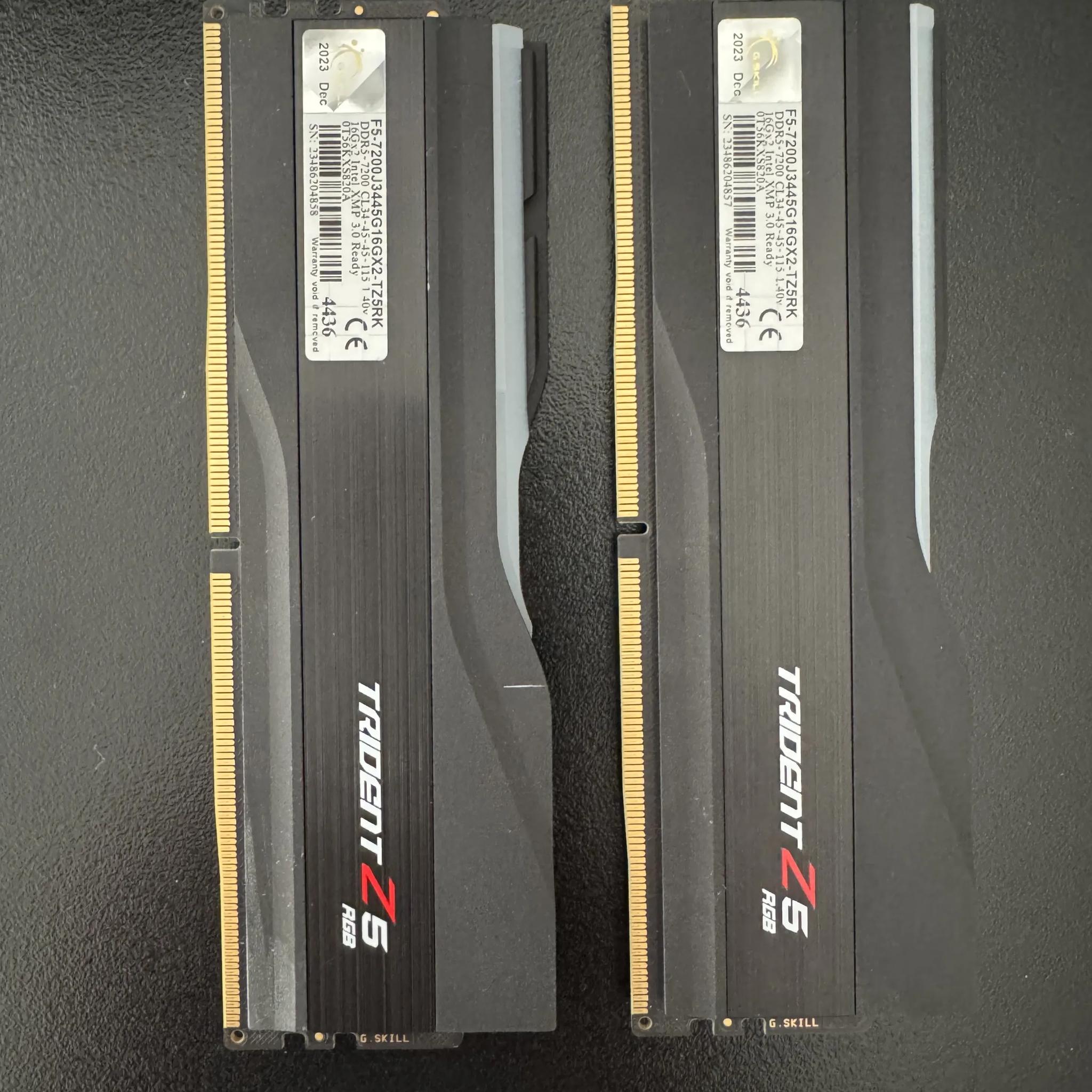 G.Skill Trident Z5 RGB 32 GB (2 x 16 GB) DDR5-7200 CL34 Memory