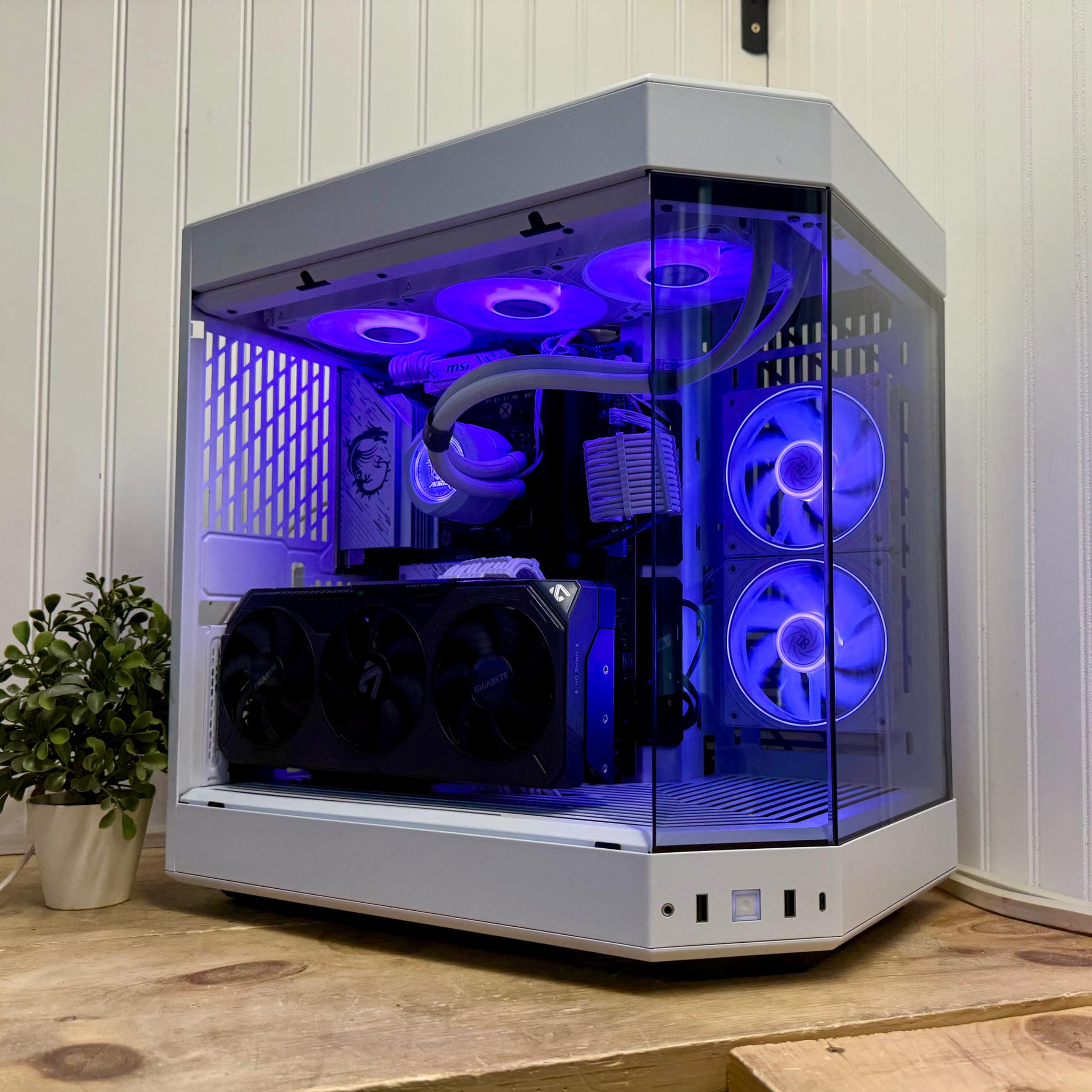 WHITE DRAGON  1440p /4k Gaming PC 7700x/9070XT/32g ddr5/x670E/1000w PSU /3 TB Storage/360mm AIO