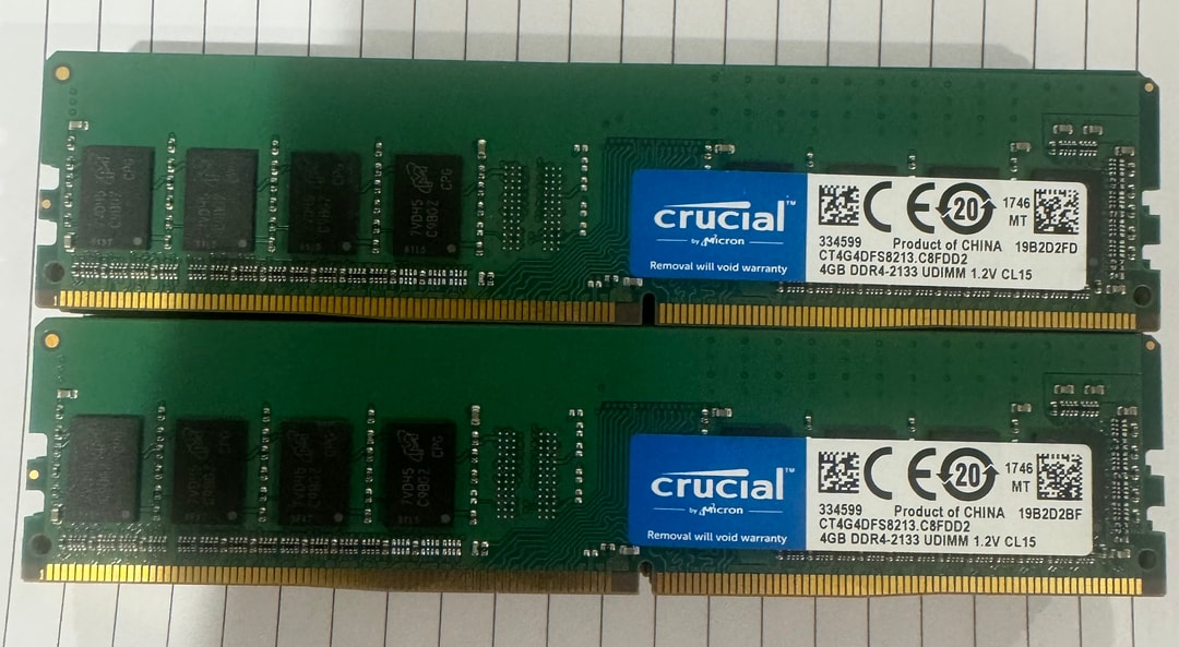 Crucial Desktop RAM 2 X 4GB DDR4-2133 UDIMMs | Jawa