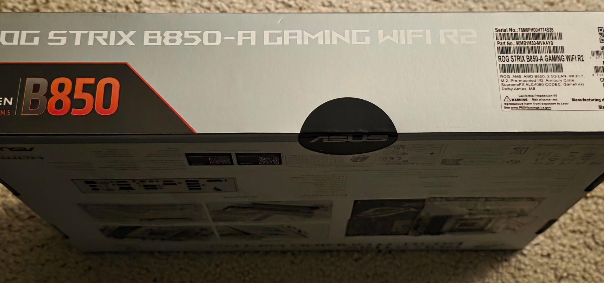 ASUS ROG STRIX B850-A GAMING WIFI R2 AM5 ATX Motherboard Brand New Sealed