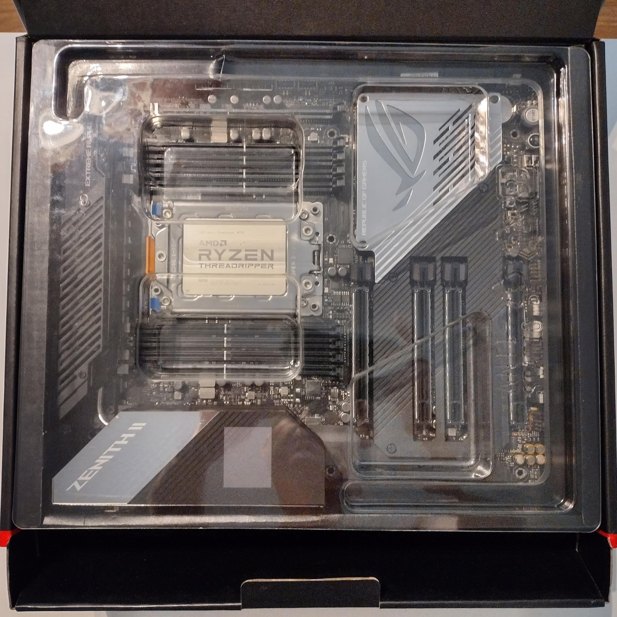 AMD RYZEN THREADRIPPER 3970X + ASUS ROG ZENITH II EXTREME ALPHA + NOCTUA NH-U14S (NO RAM/MEMORY)