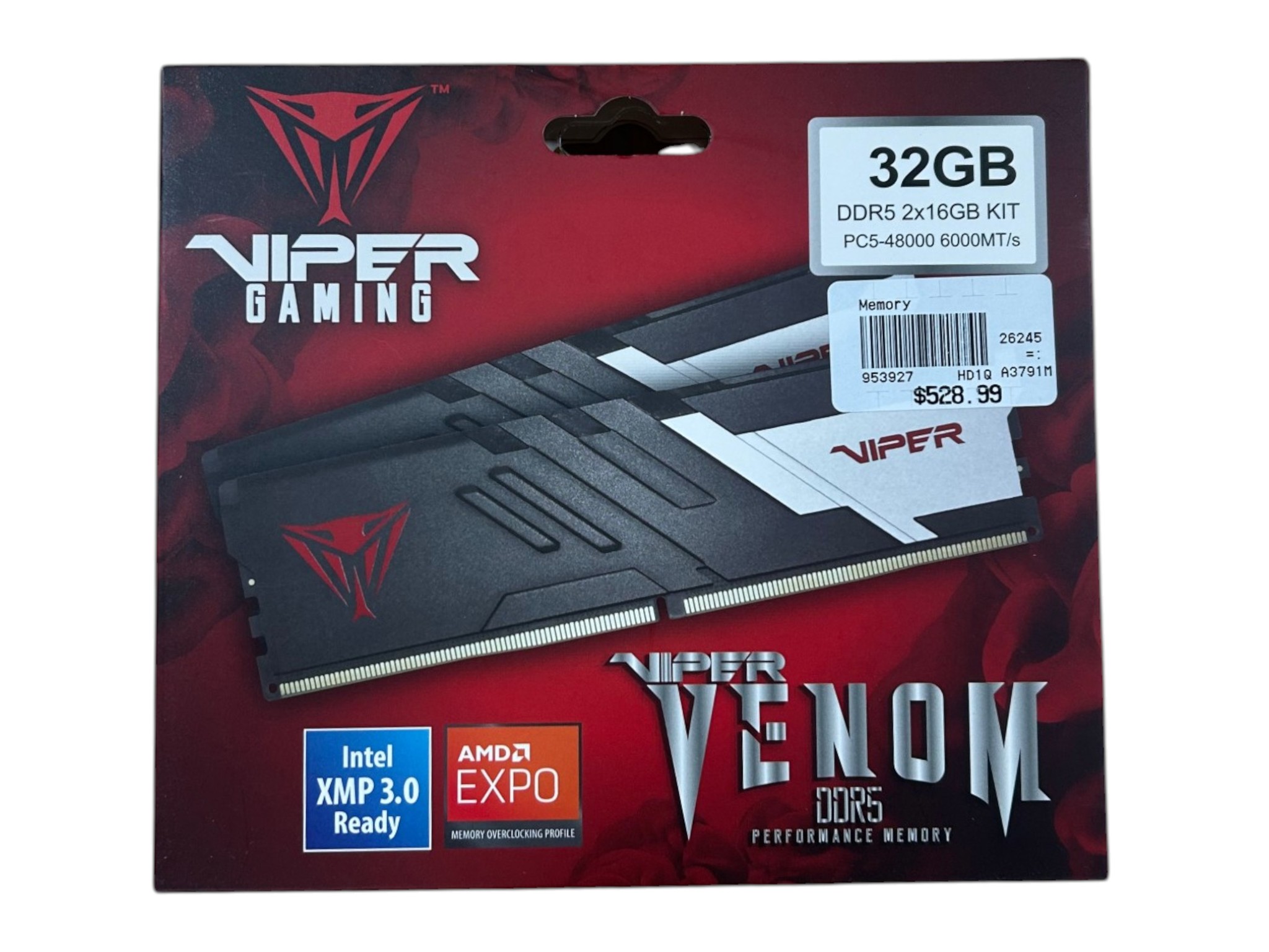 Patriot Viper Venom 32GB (2 x 16GB) DDR5-6000MT/s  CL36