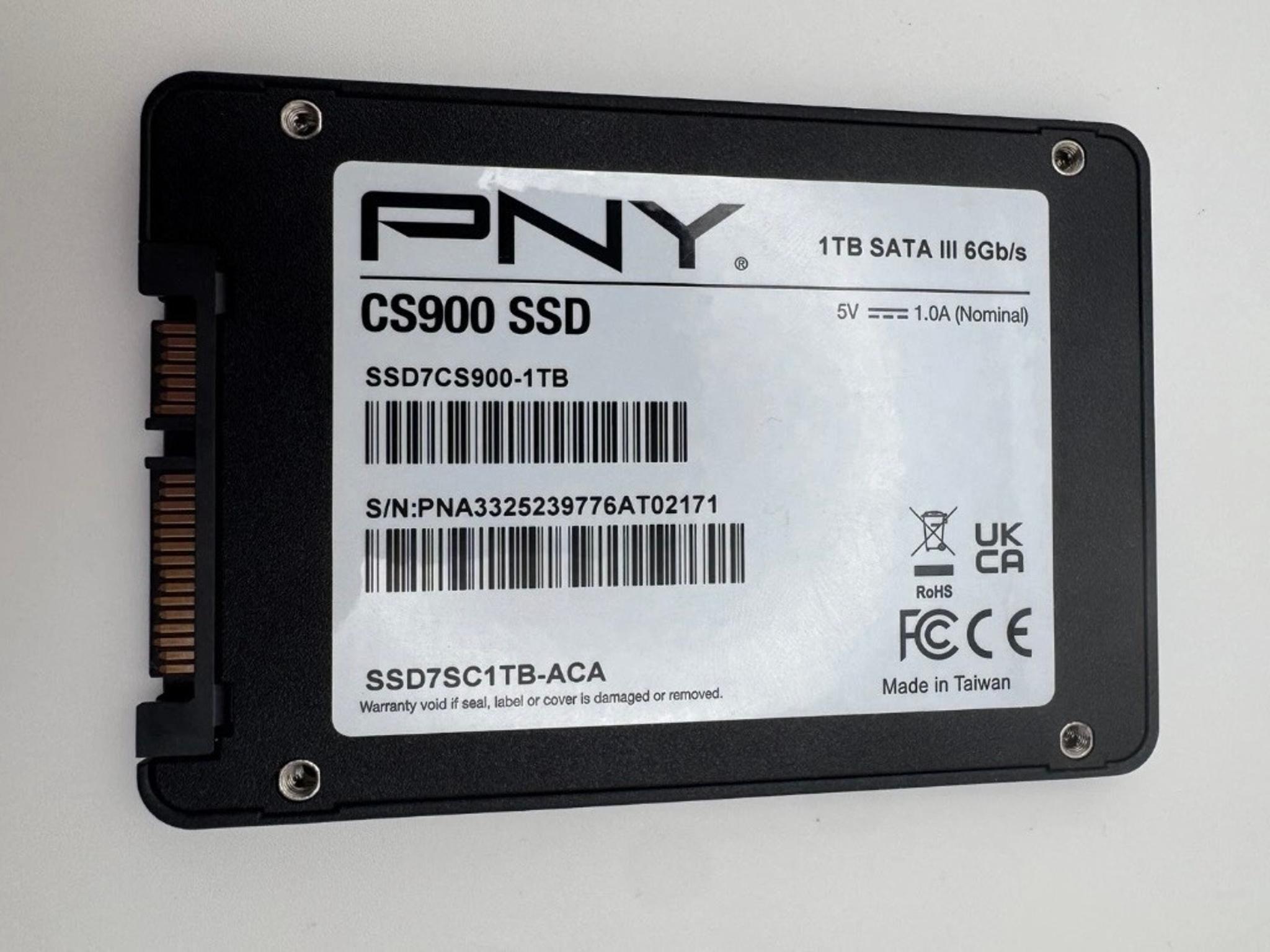 PNY CS900 1TB SATA SSD (100%HEALTH) ,TESTED ON CRYSTALDISK