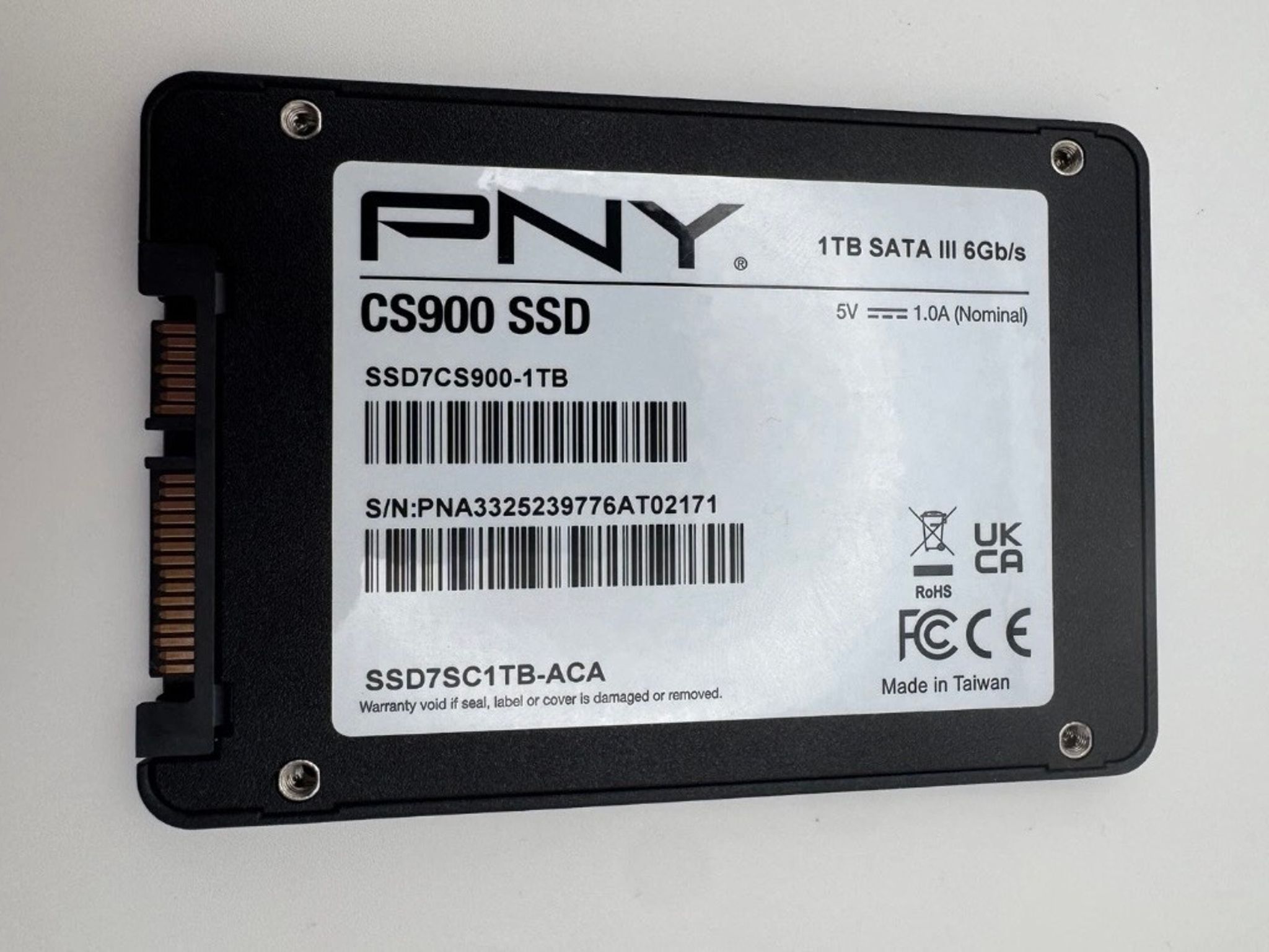 PNY CS900 1TB SATA SSD (100%HEALTH) ,TESTED ON CRYSTALDISK