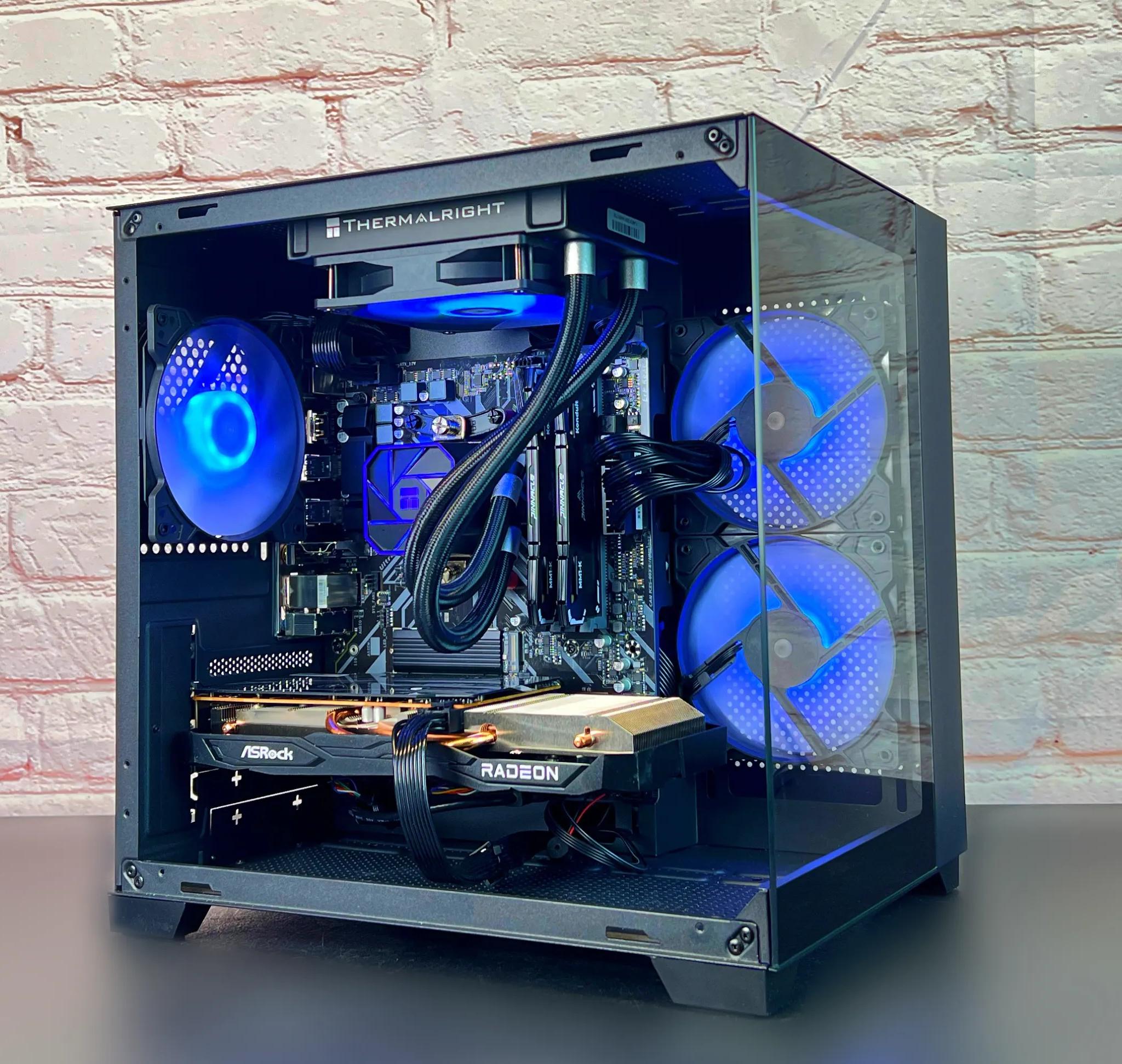 Liquid Cooled Ryzen 5 3600 RX 6600 16GB RAM 1TB M.2 Gaming/Streaming PC