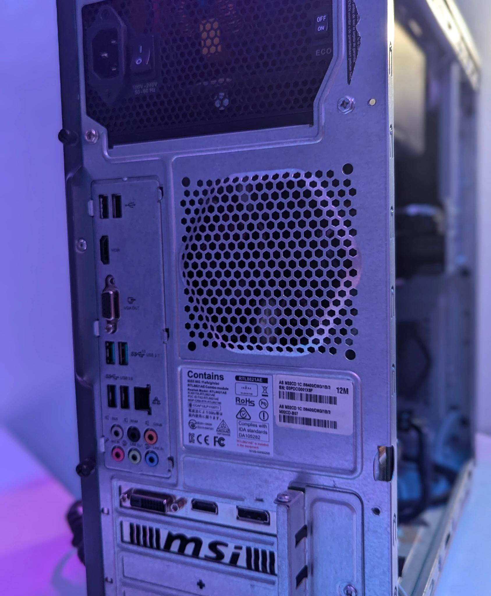 ASUS M32CD Series | Intel i5 6400 | MSI GTX GeForce 1060 | 16GB DDR4 Corsair | 1TB HDD & 240GB SSD