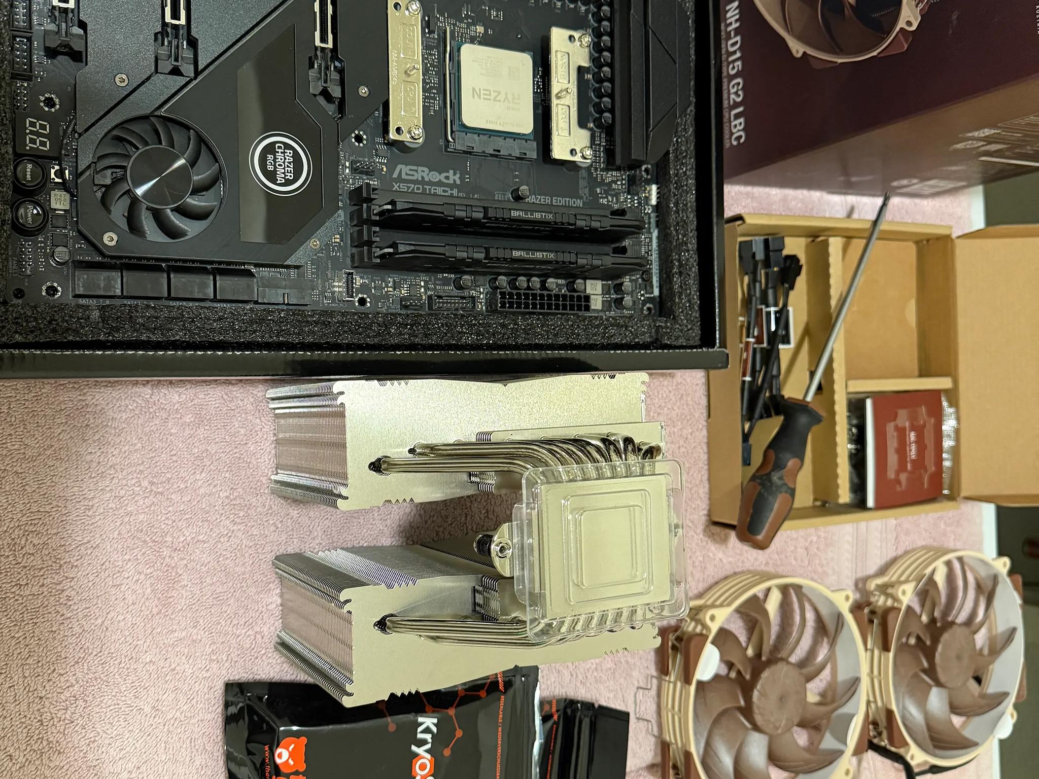 AMD AM4 X570 bundle|Asrock X570 MOBO|Ryzen 9 5950X CPU|2 kits DDR4 64GB|2 1TB NVMe M.2|Noctua Cooler