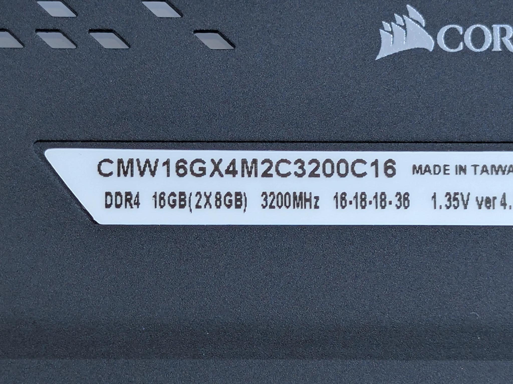 2X8GB Corsair Vengeance RGB PRO 3200MHz RAM