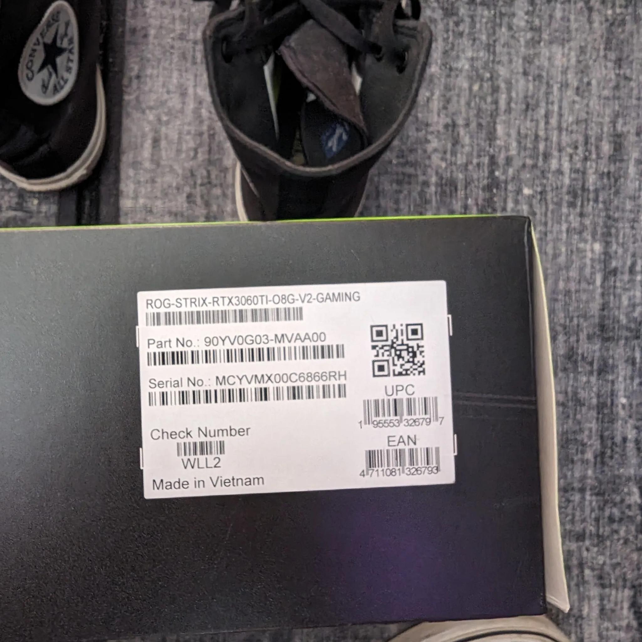 BNIB ASUS ROG Strix GeForce RTX 3060 Ti V2 OC Edition 8GB (ROG-STRIX-RTX3060TI-O8G-V2-GAMING)