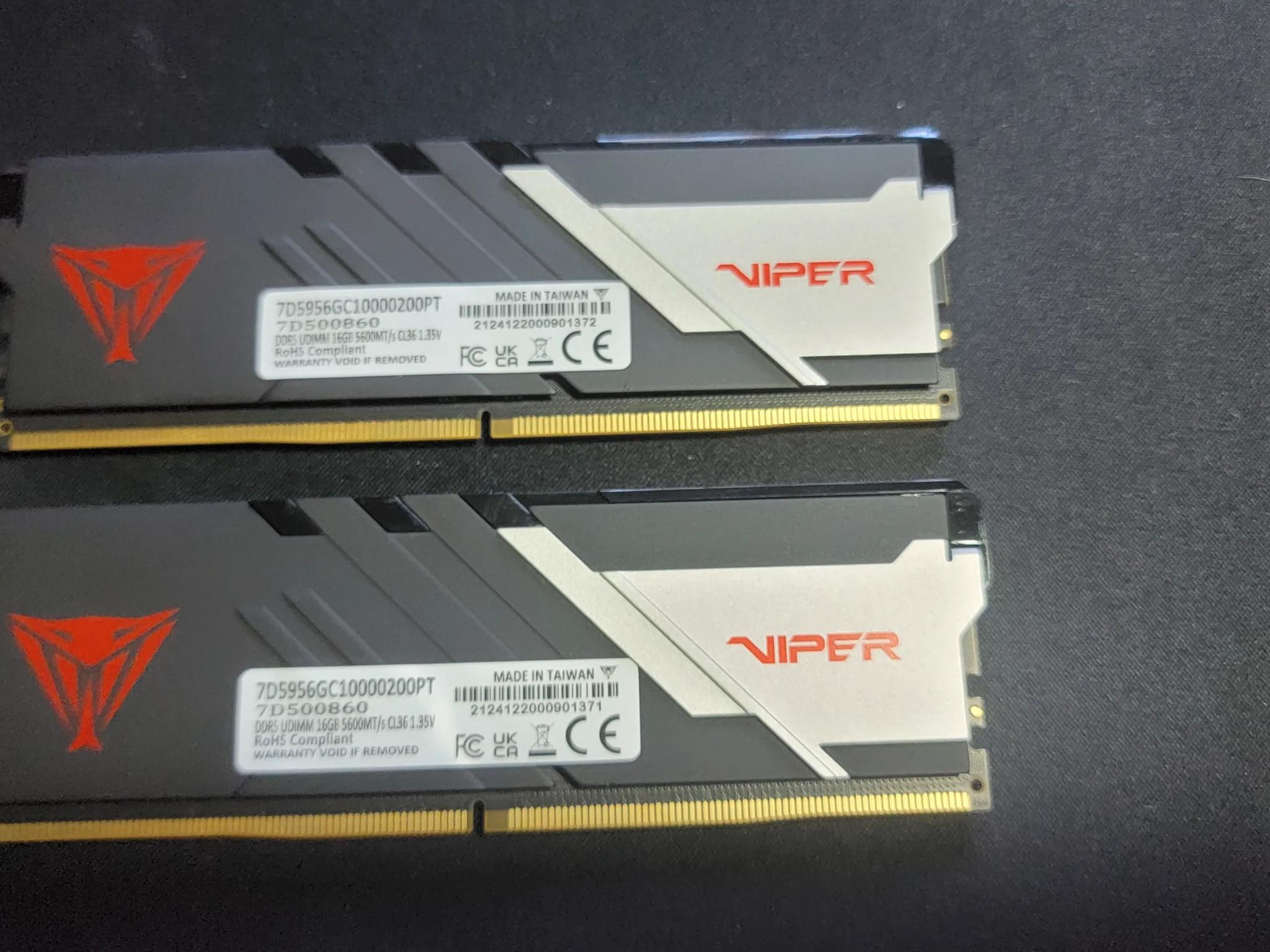 DDR5 16x2 32GB Viper-Black 5600mt/CL36