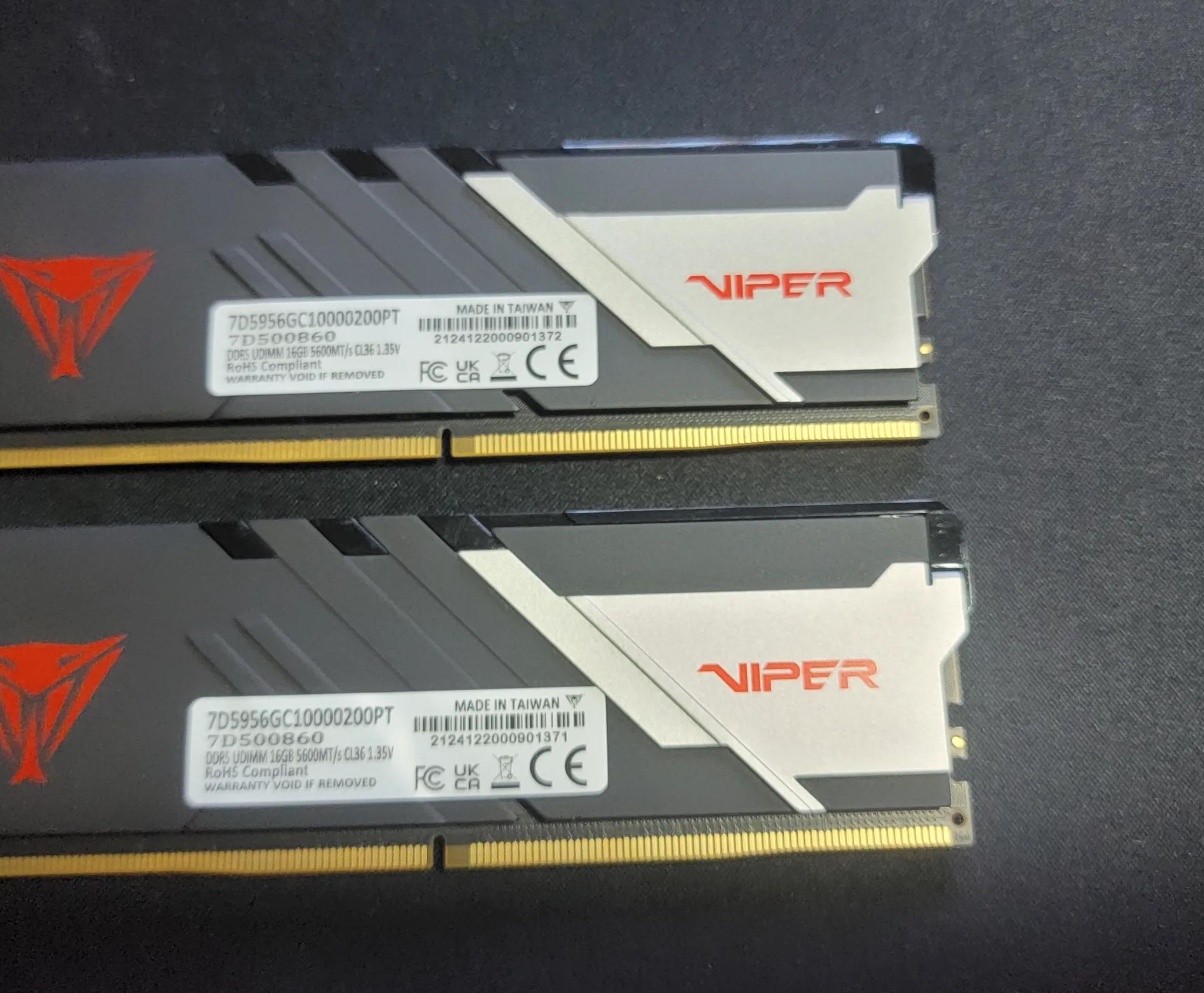 DDR5 16x2 32GB Viper-Black 5600mt/CL36