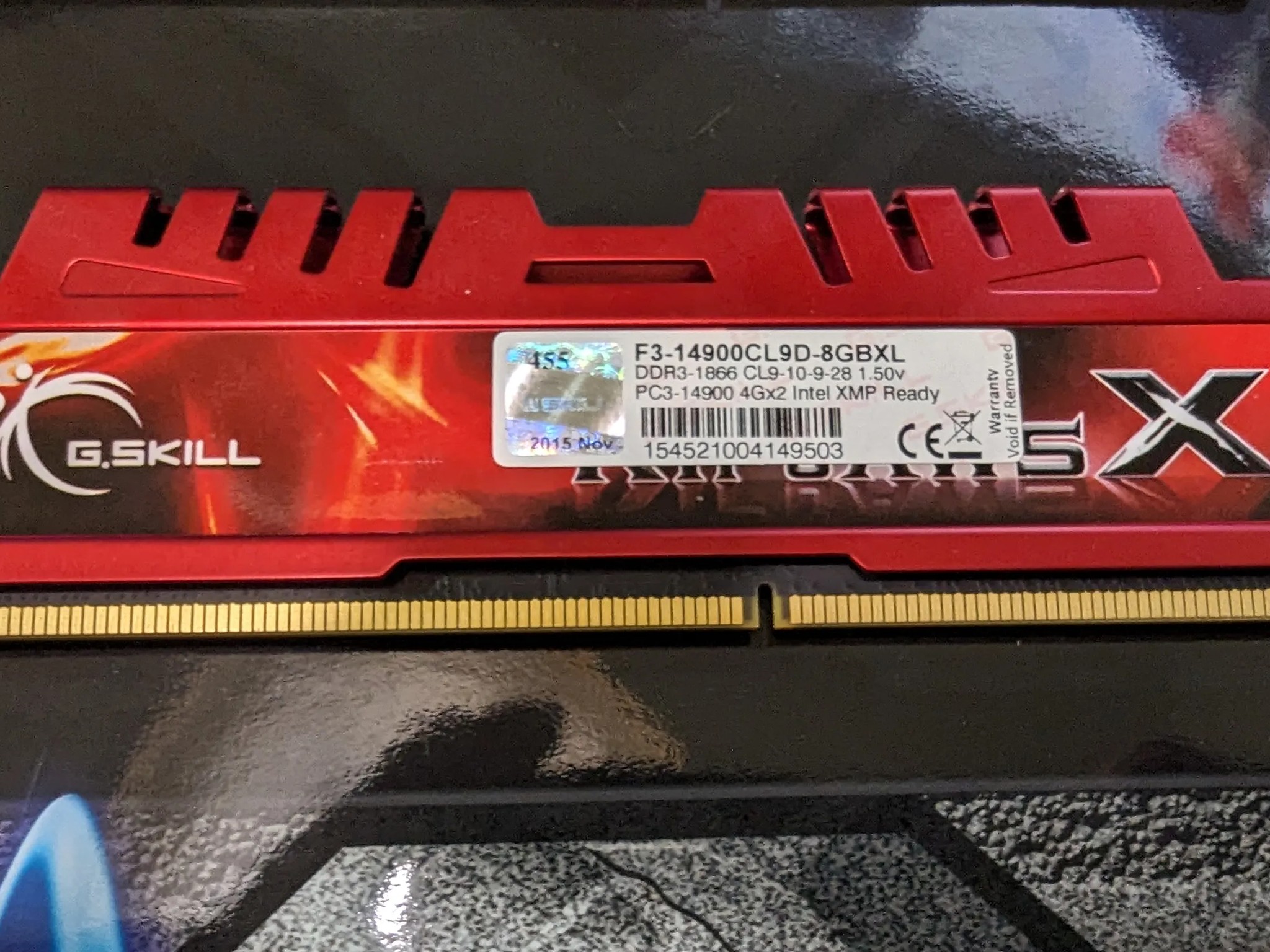 G.SKILL Ripjaws X DDR3-1866 PC3-14900 4096MVx2 Desktop Memory