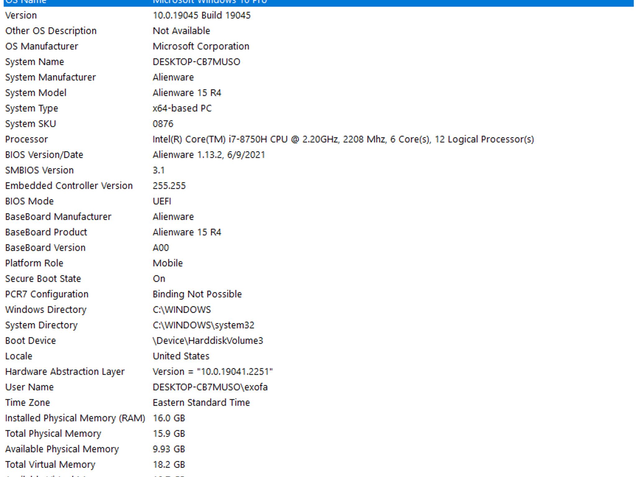 Alienware 15 R4