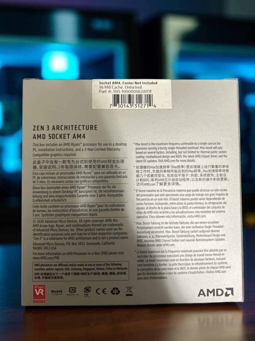 Ryzen 7 5800x New