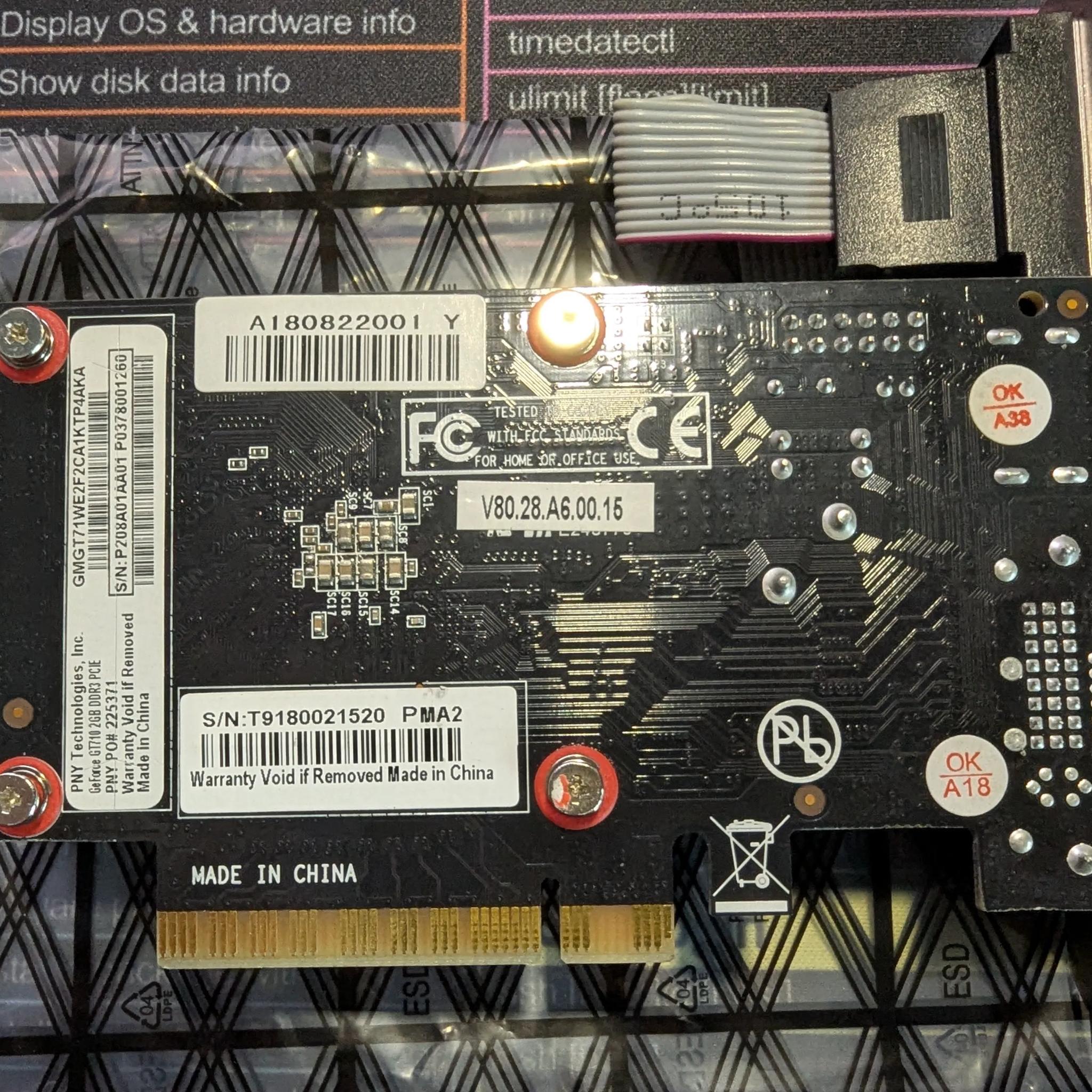 PNY NVIDIA GEFORCE GT 710 2GB DDR3 GRAPHICS CARD Low Profile