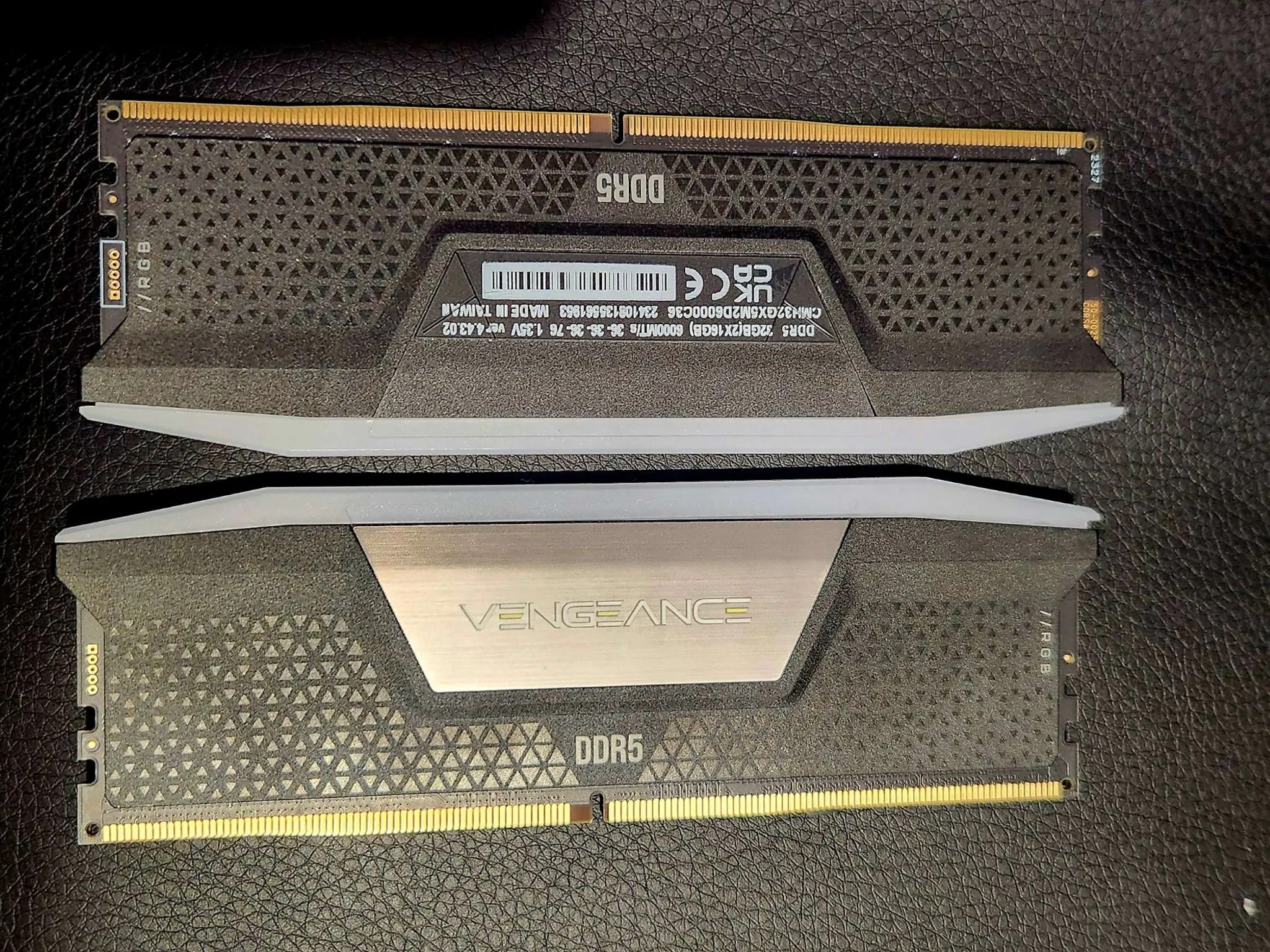 CORSAIR VENGEANCE RGB DDR5 RAM 32GB (2x16GB) 6000MHz CL 36-36-36-76 at 1.35V Intel XMP