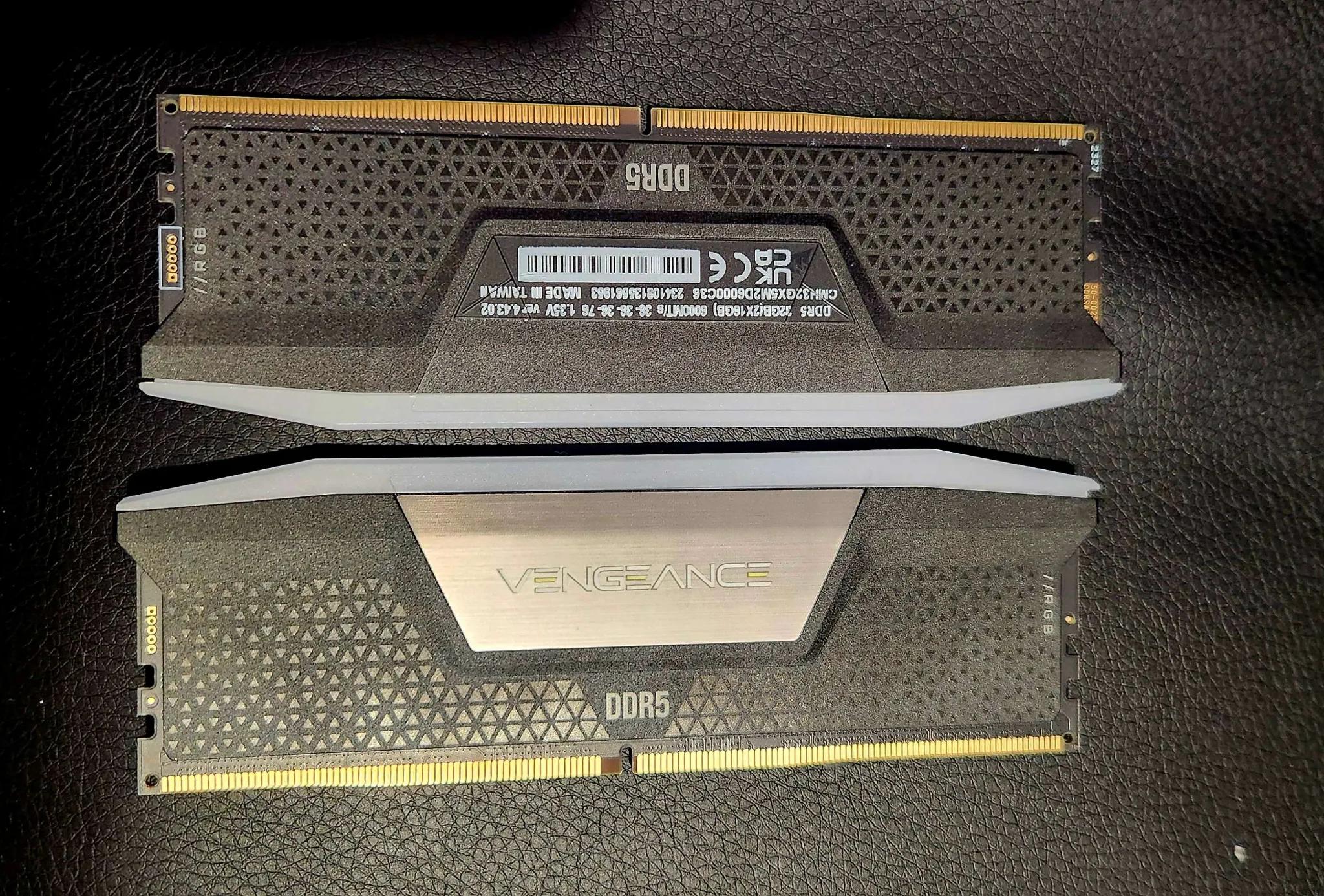 CORSAIR VENGEANCE RGB DDR5 RAM 32GB (2x16GB) 6000MHz CL 36-36-36-76 at 1.35V Intel XMP