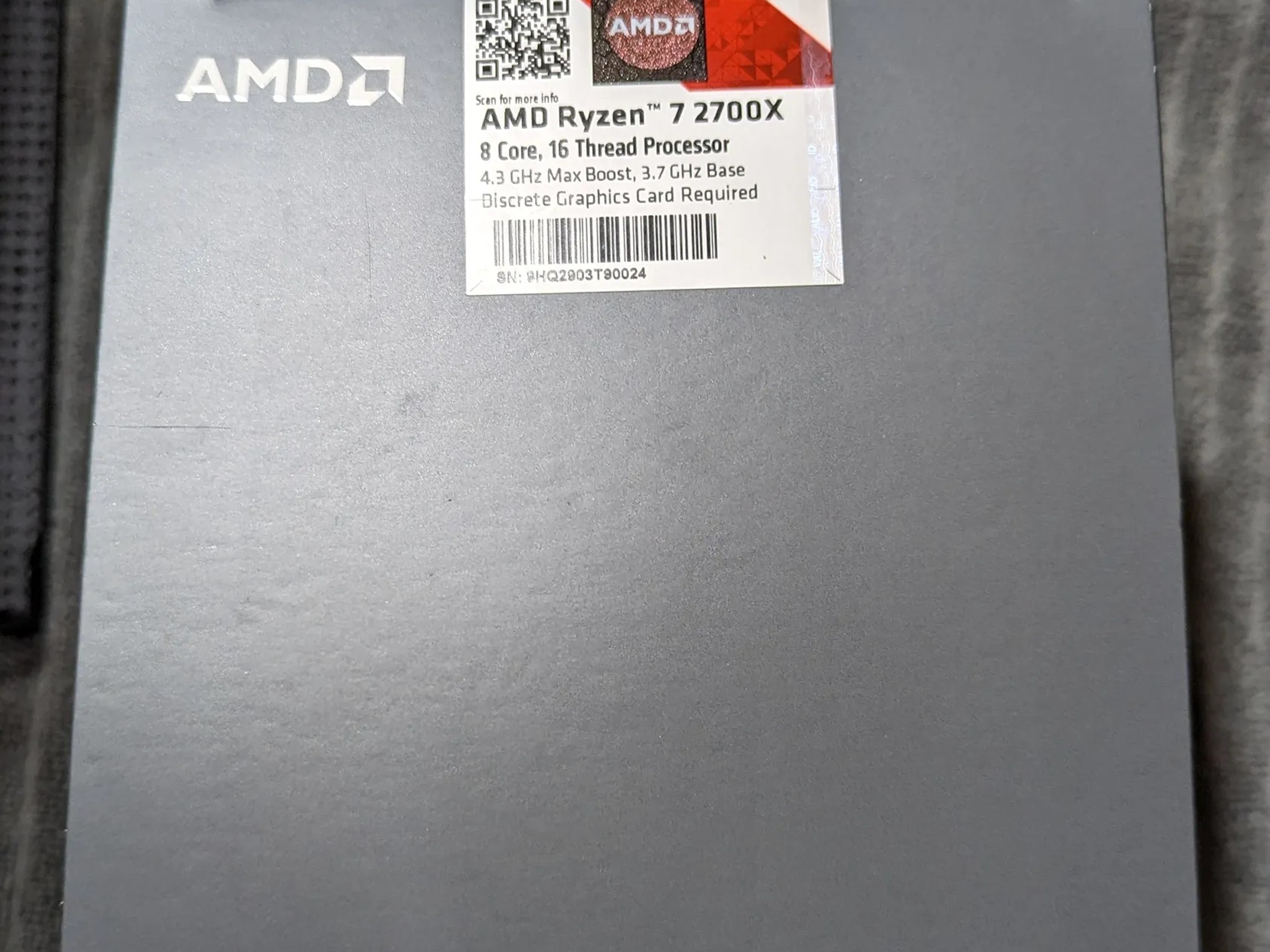 AMD 2700X AM4, Used known working, NO cooler included, Owned by me!
