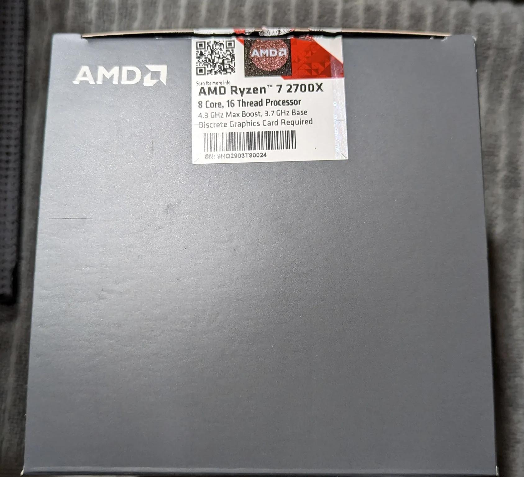 AMD 2700X AM4, Used known working, NO cooler included, Owned by me!