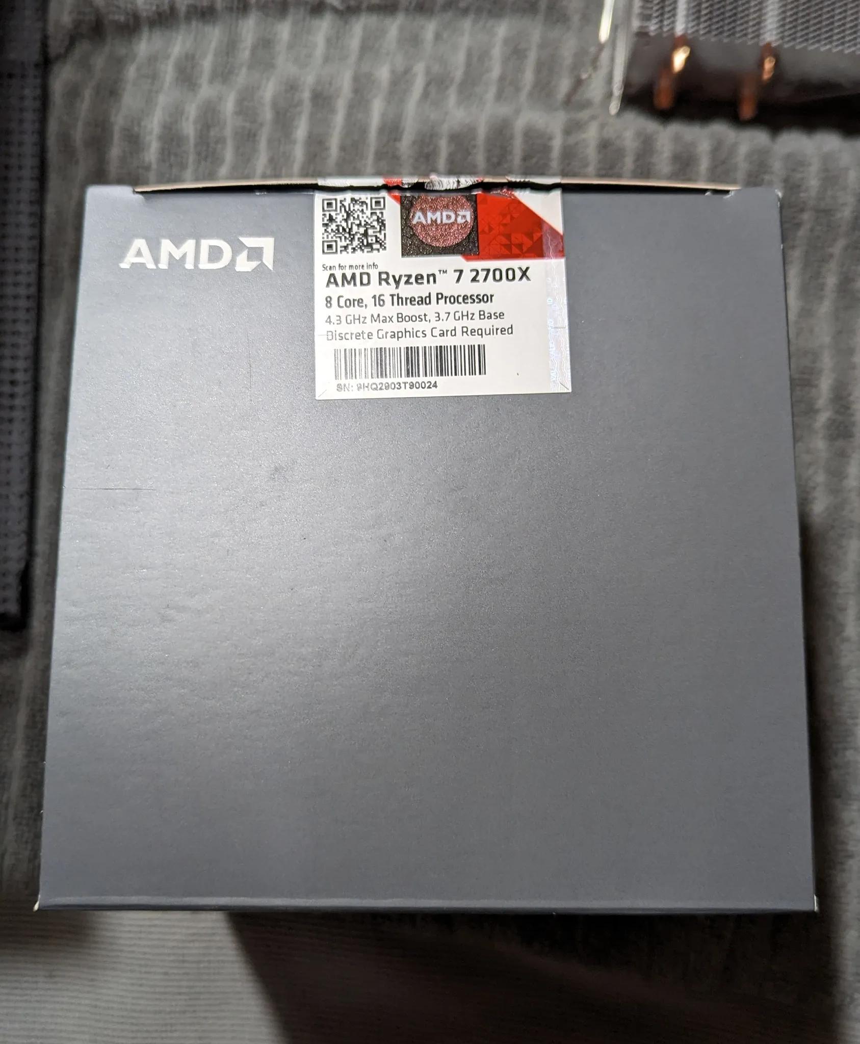 AMD 2700X AM4, Used known working, NO cooler included, Owned by me!