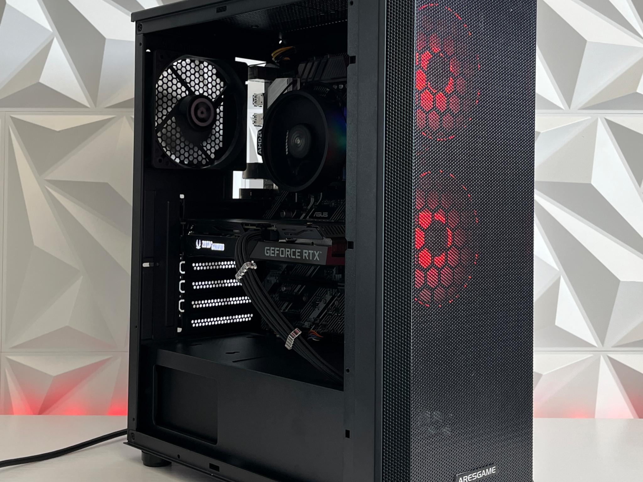 RTX 3060 Ti 8GB, Ryzen 5 3600X, 16GB RAM | Black RGB Gaming Computer/PC