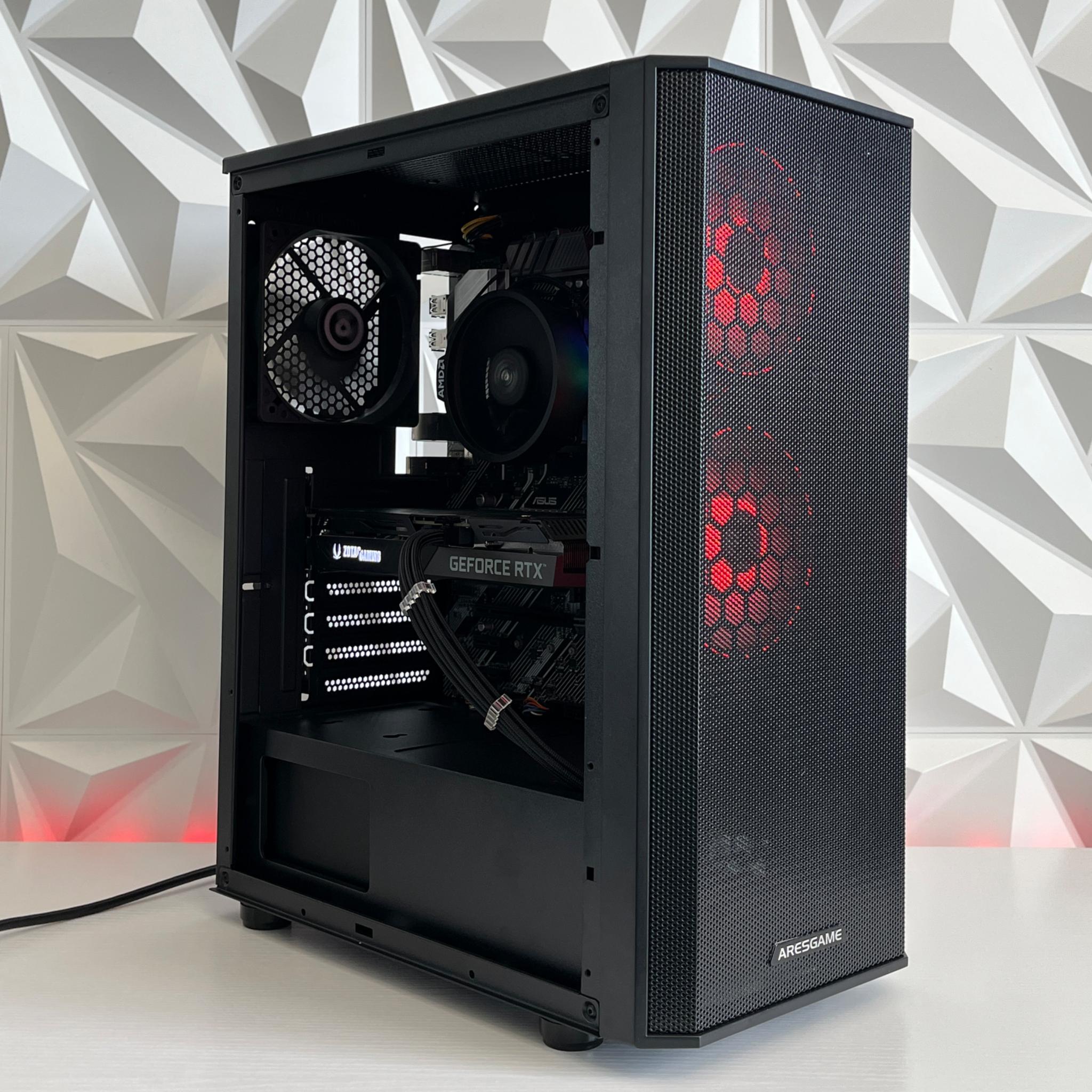RTX 3060 Ti 8GB, Ryzen 5 3600X, 16GB RAM | Black RGB Gaming Computer/PC